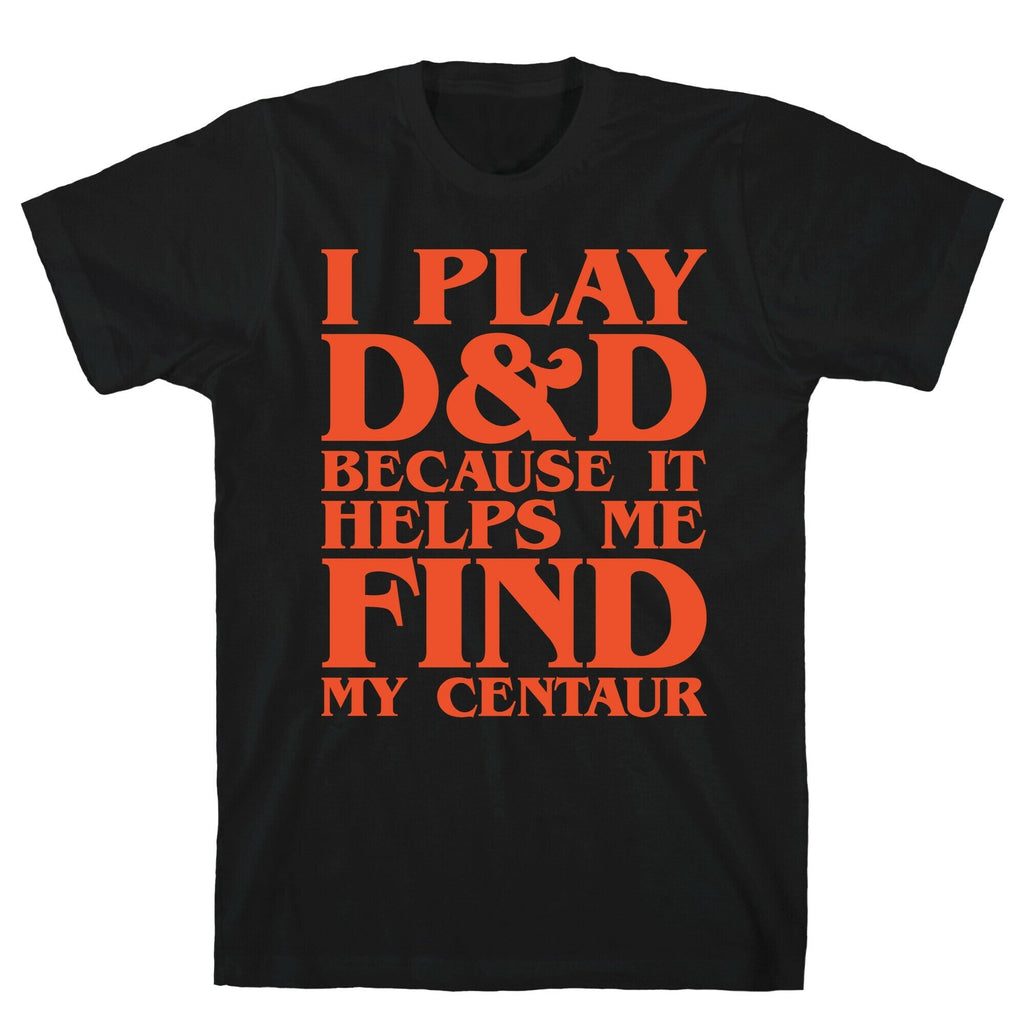 D & D Helps Me Find My Centaur Parody White Print T-Shirt Hoodie, Sweatshirt | PureTeeCo.com (Image 1)