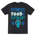 Fitness, Food, and feminism Unisex Triblend Tee Hoodie, Sweatshirt | PureTeeCo.com (Image 1)
