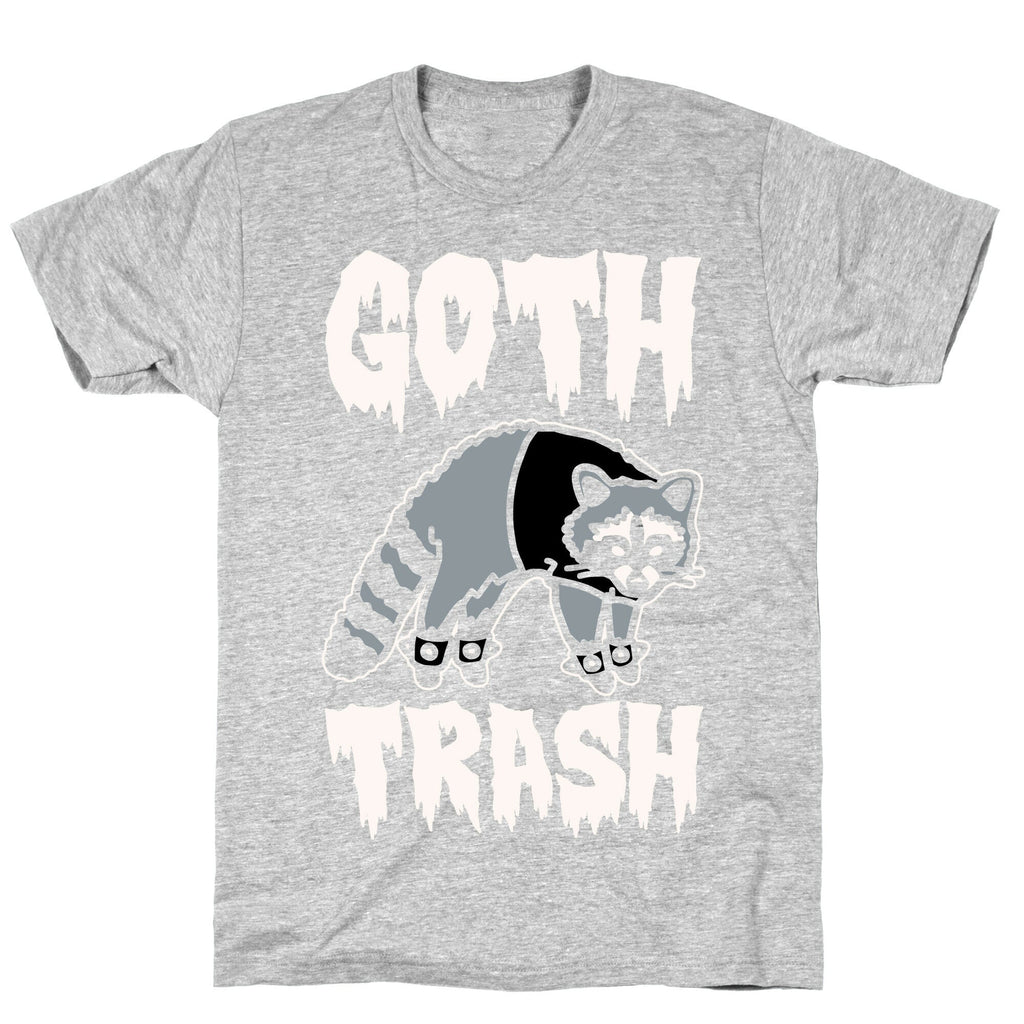 Goth Trash Raccoon White Print T-Shirt Hoodie, Sweatshirt | PureTeeCo.com (Image 2)