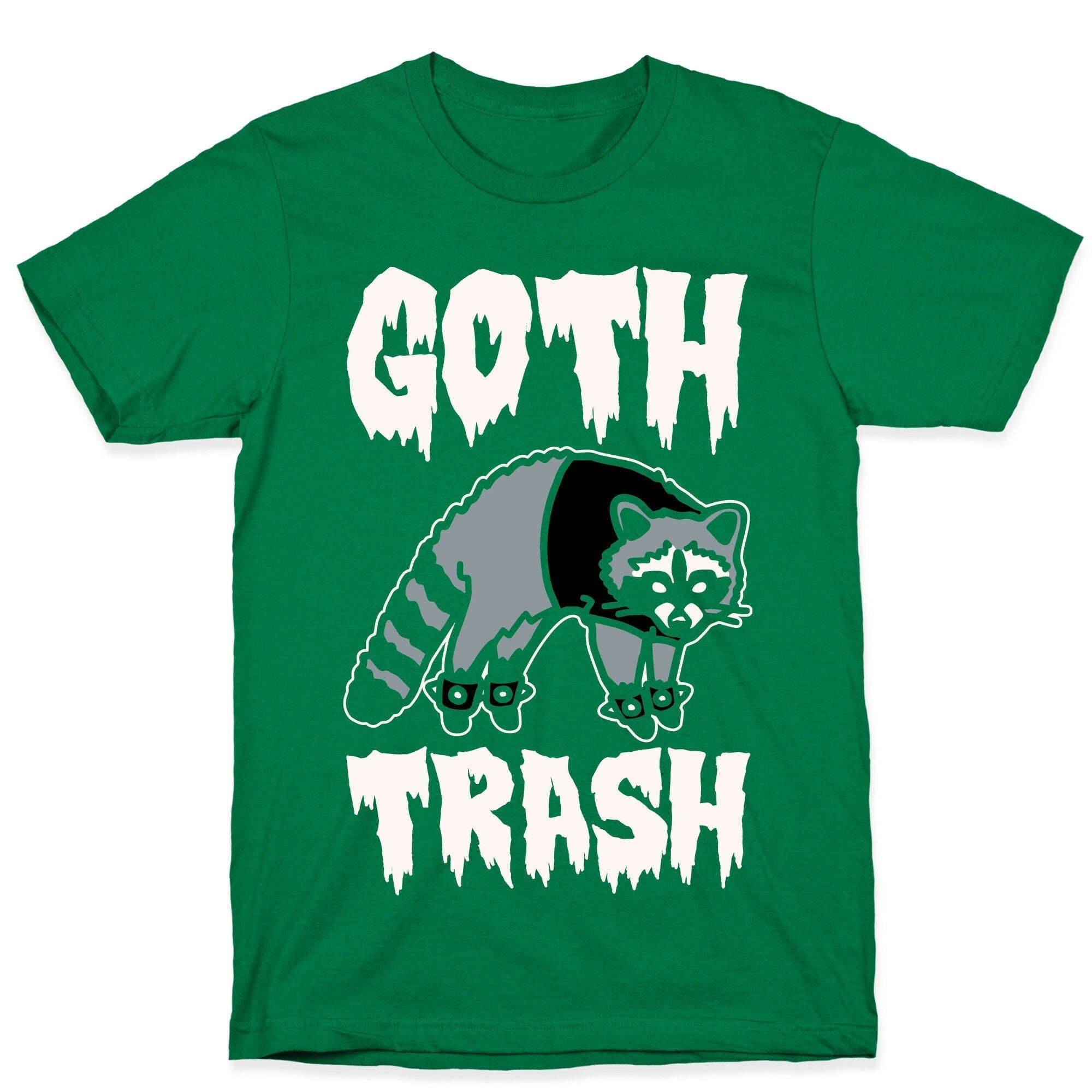 Goth Trash Raccoon White Print T-Shirt Hoodie, Sweatshirt | PureTeeCo.com (Image 3)