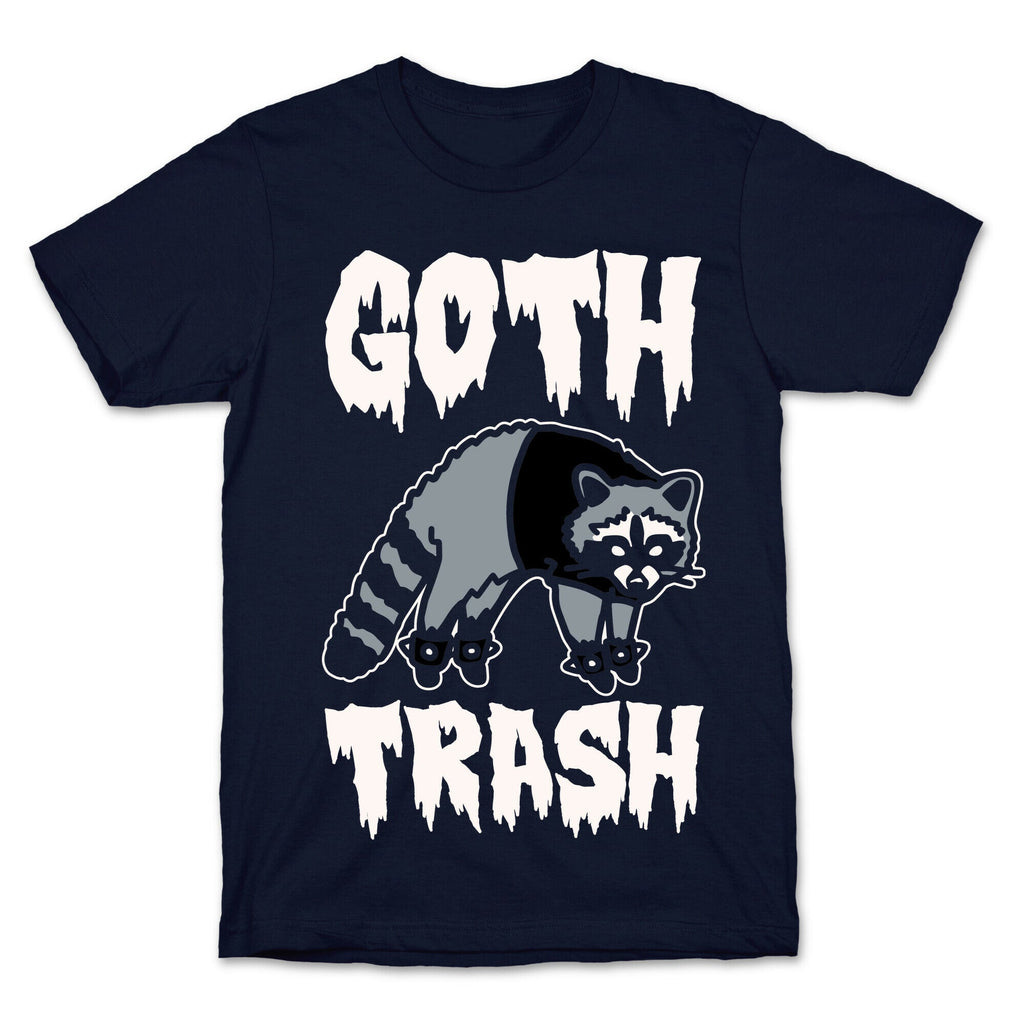 Goth Trash Raccoon White Print T-Shirt Hoodie, Sweatshirt | PureTeeCo.com (Image 4)