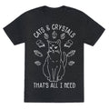 Cats and Crystals Unisex Triblend Tee Hoodie, Sweatshirt | PureTeeCo.com (Image 1)