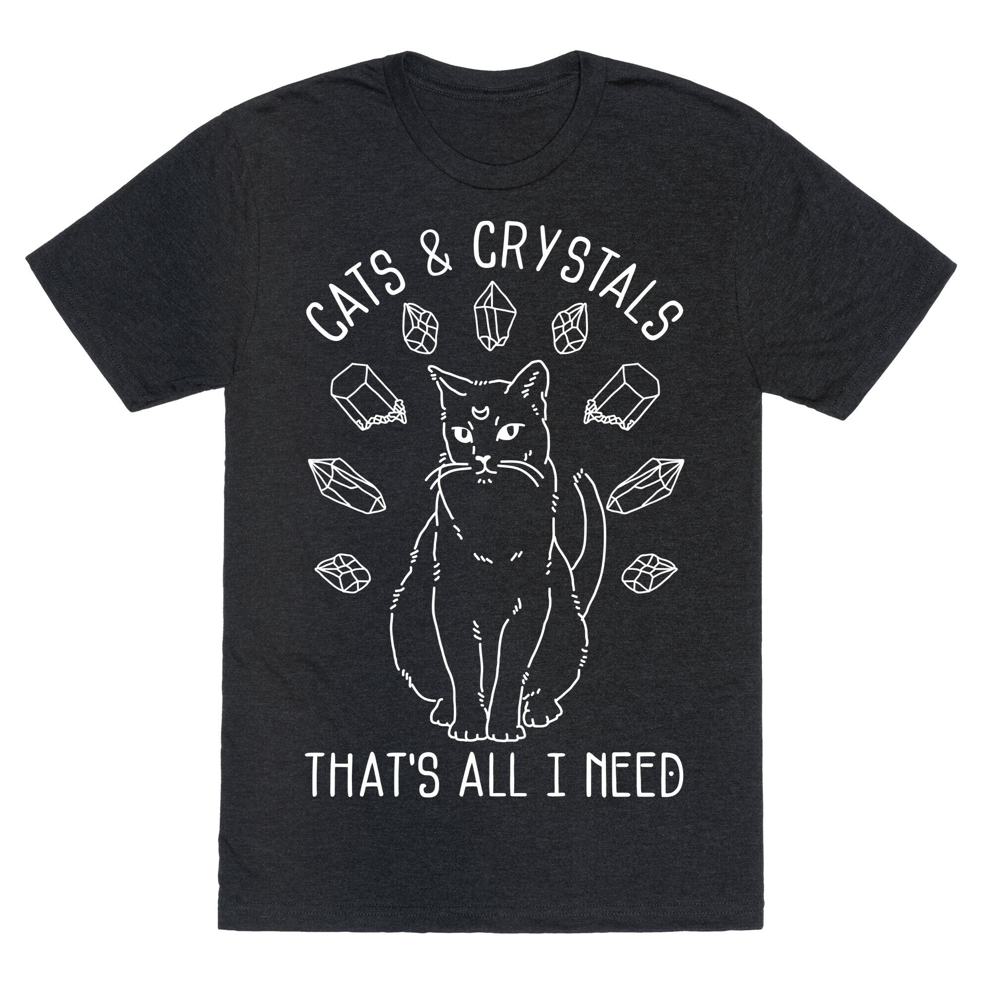 Cats and Crystals Unisex Triblend Tee Hoodie, Sweatshirt | PureTeeCo.com (Image 1)