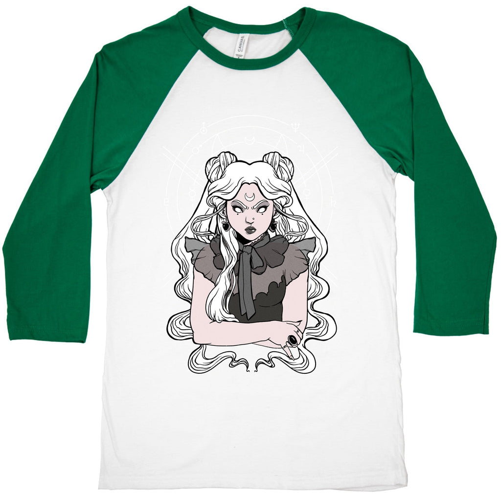Goth Usagi (Sailor Moon Parody) Baseball Tee Hoodie, Sweatshirt | PureTeeCo.com (Image 3)
