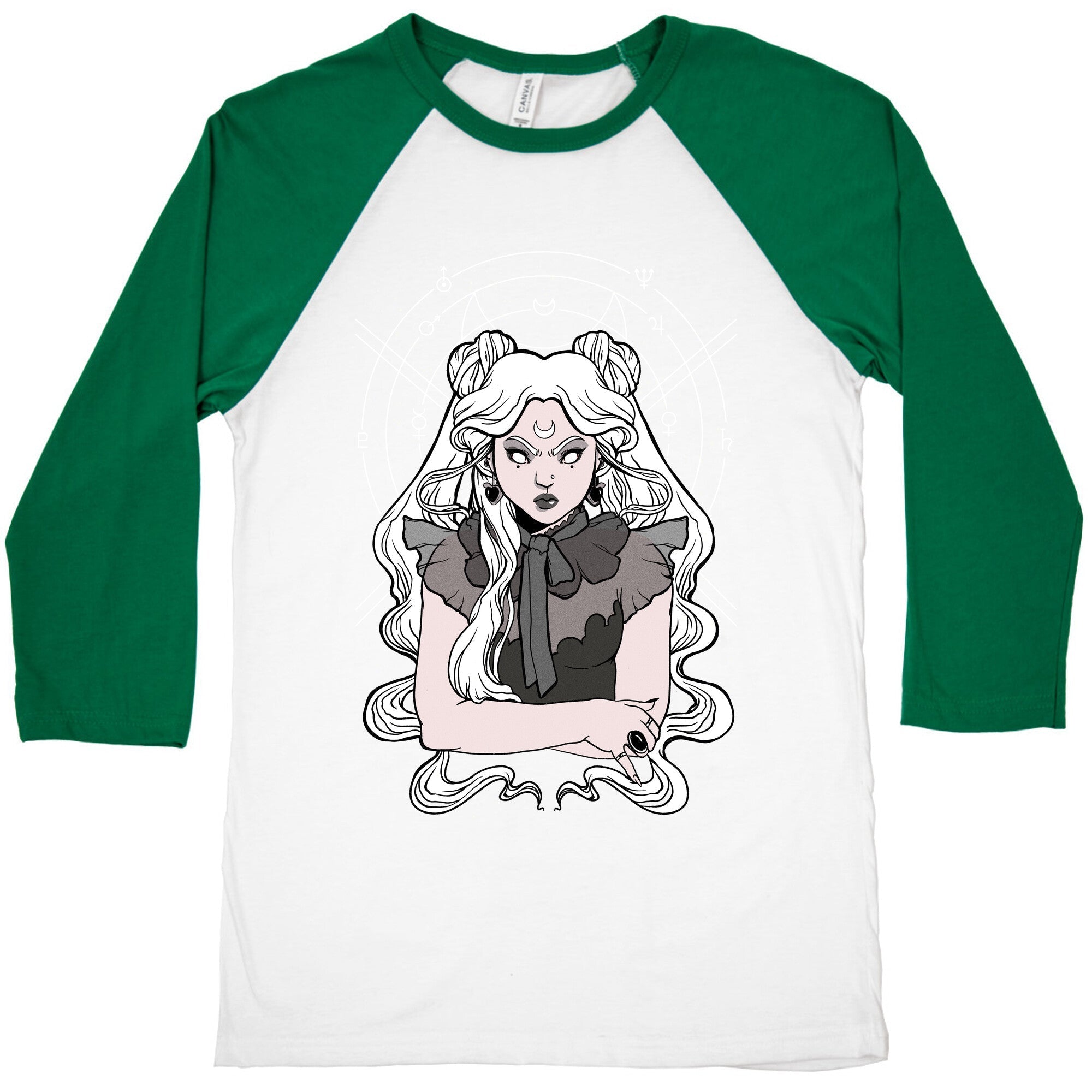 Goth Usagi (Sailor Moon Parody) Baseball Tee Hoodie, Sweatshirt | PureTeeCo.com (Image 3)
