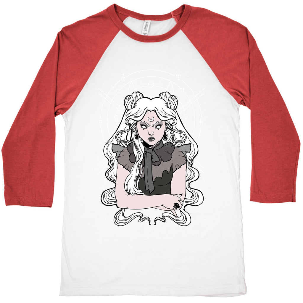 Goth Usagi (Sailor Moon Parody) Baseball Tee Hoodie, Sweatshirt | PureTeeCo.com (Image 4)