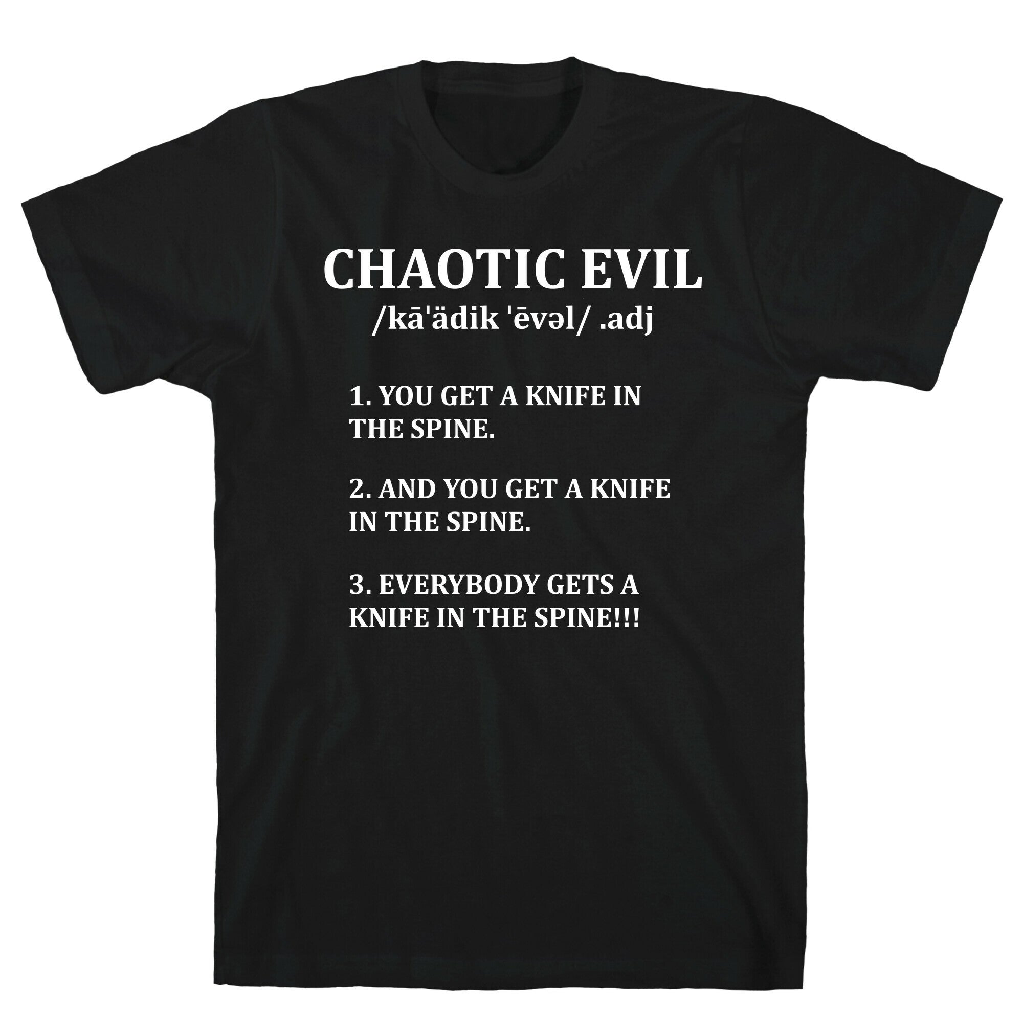 Chaotic evil Definition T-Shirt Hoodie, Sweatshirt | PureTeeCo.com (Image 1)