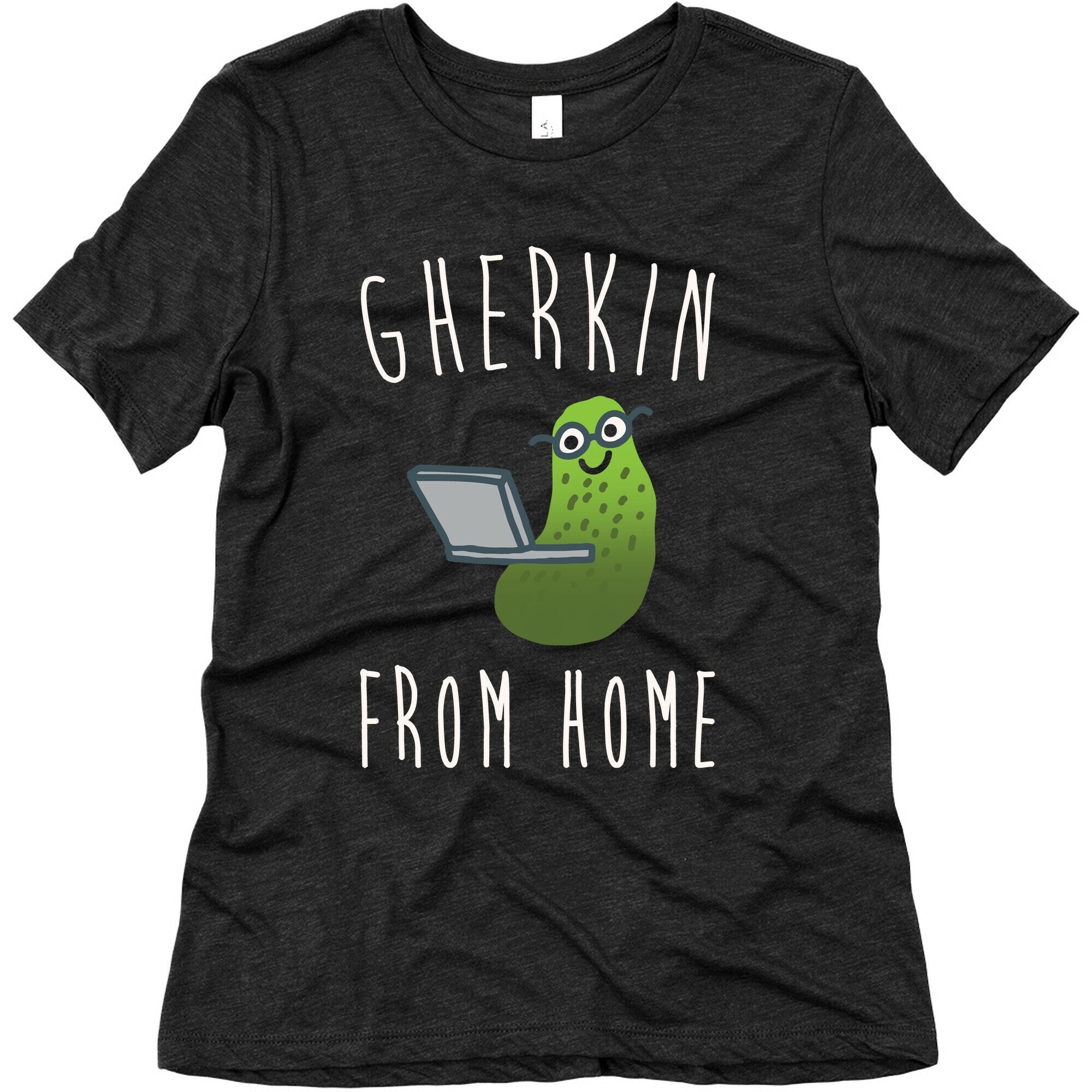 Gherkin From Pickle Parody Home White Print Women's Triblend Tee Hoodie, Sweatshirt | PureTeeCo.com (Image 1)