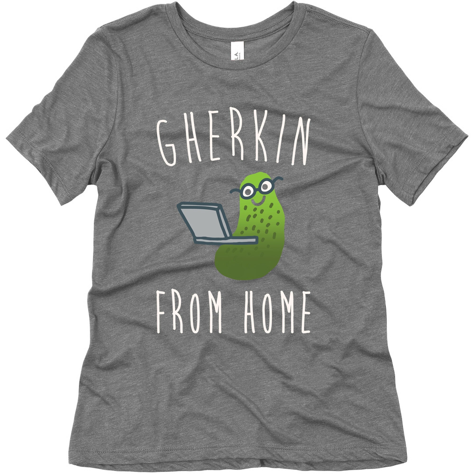 Gherkin From Pickle Parody Home White Print Women's Triblend Tee Hoodie, Sweatshirt | PureTeeCo.com (Image 4)