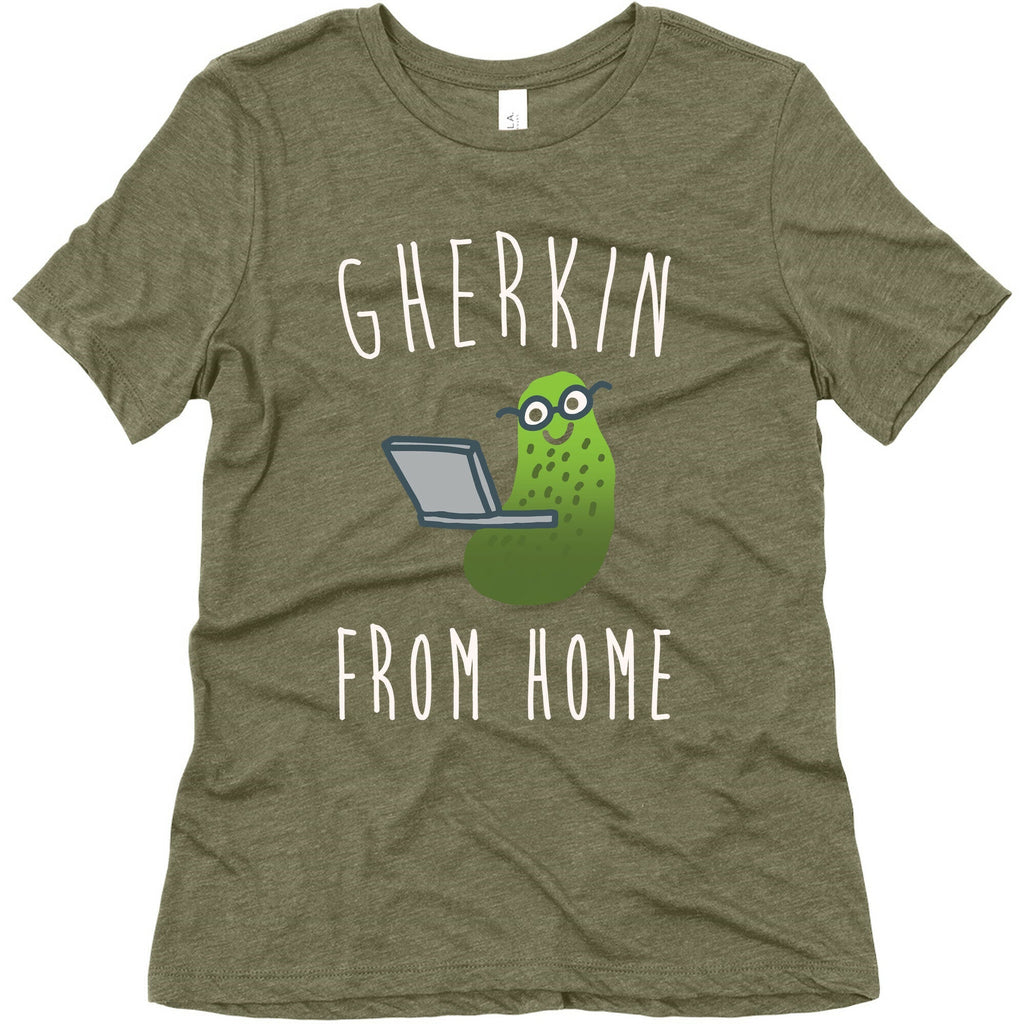 Gherkin From Pickle Parody Home White Print Women's Triblend Tee Hoodie, Sweatshirt | PureTeeCo.com (Image 5)
