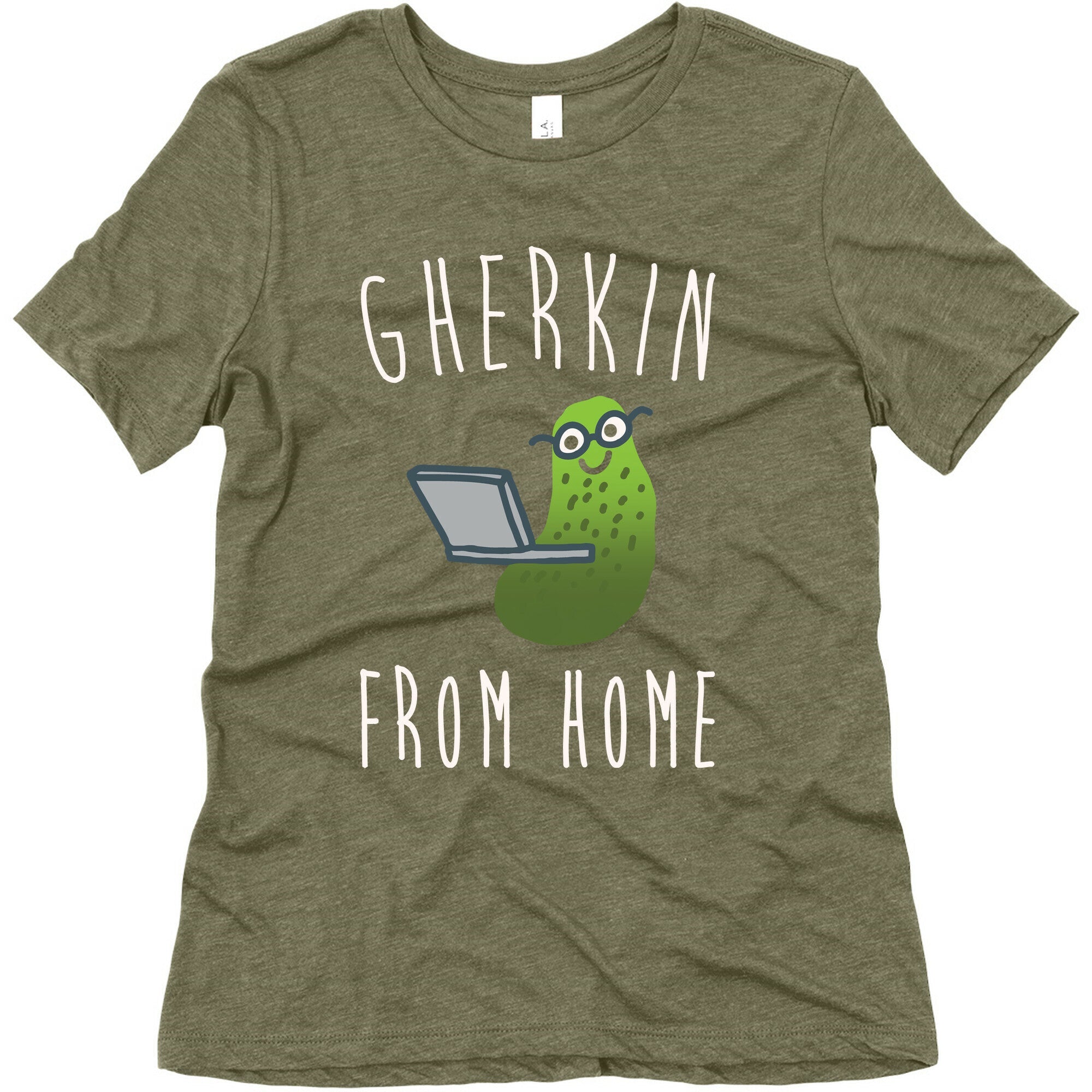 Gherkin From Pickle Parody Home White Print Women's Triblend Tee Hoodie, Sweatshirt | PureTeeCo.com (Image 5)