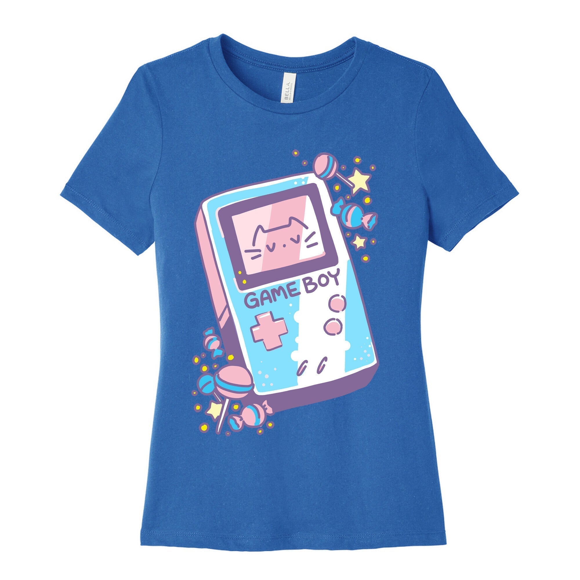 Game Boy - Trans Pride Women's Cotton Tee Hoodie, Sweatshirt | PureTeeCo.com (Image 3)