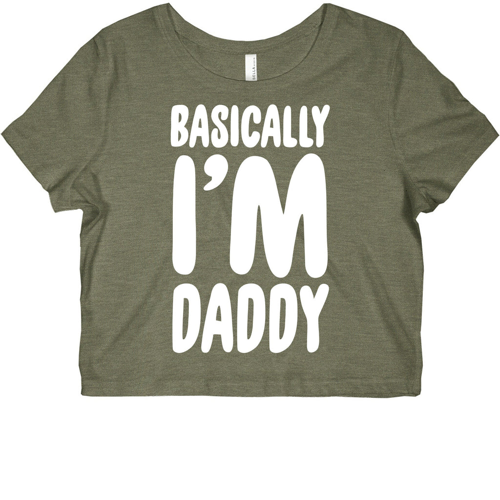 Basically I'm Daddy Graphic Baby Tee Hoodie, Sweatshirt | PureTeeCo.com (Image 2)