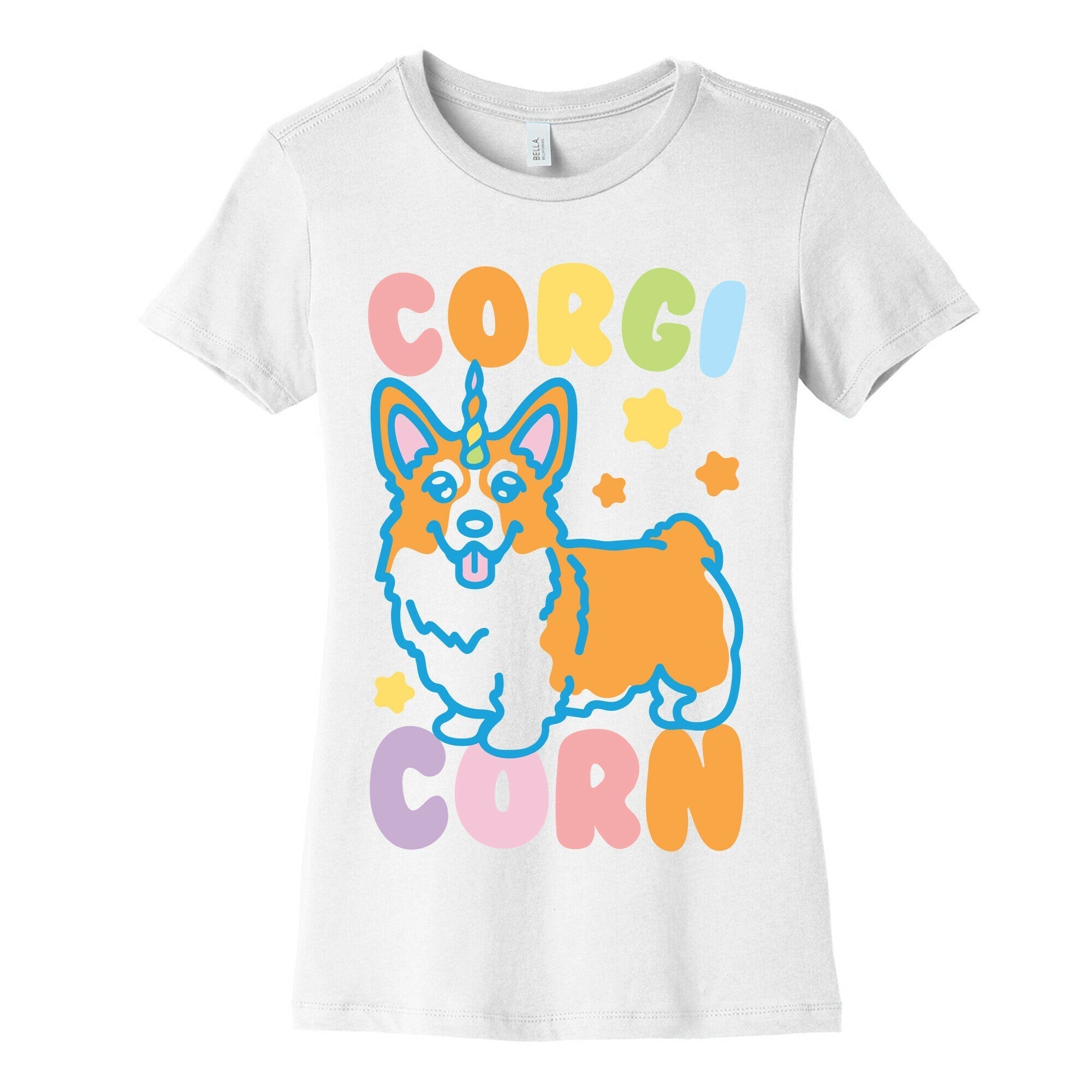 CorgiCorn Unciorn Corgi Women's Cotton Tee Hoodie, Sweatshirt | PureTeeCo.com (Image 4)