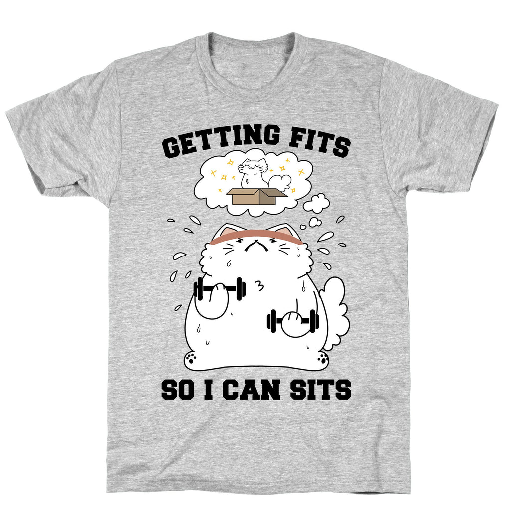 Getting Fits So I can Sits T-Shirt Hoodie, Sweatshirt | PureTeeCo.com (Image 3)