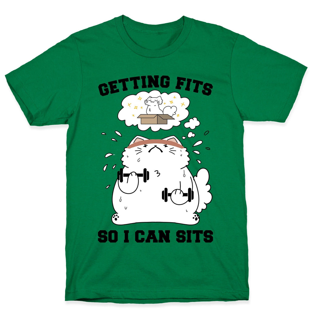 Getting Fits So I can Sits T-Shirt Hoodie, Sweatshirt | PureTeeCo.com (Image 4)