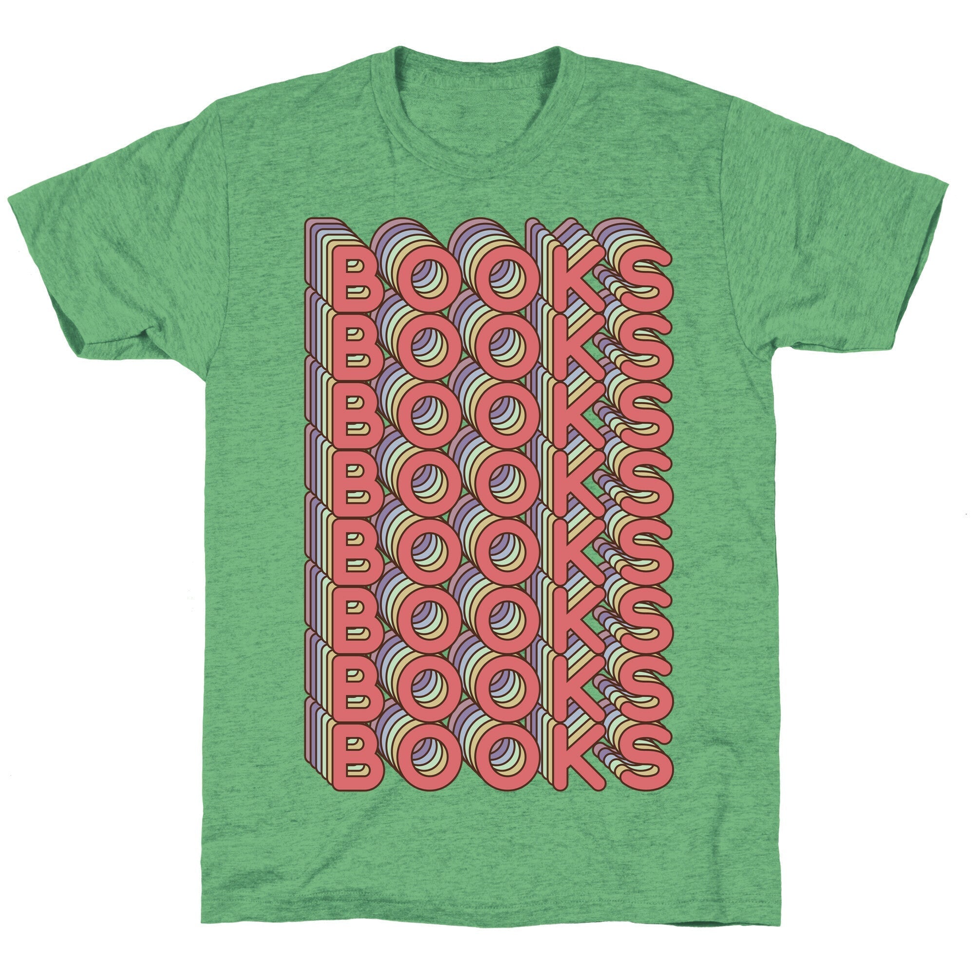 Books Retro Rainbow  Unisex Triblend Tee Style001 Hoodie, Sweatshirt | PureTeeCo.com (Image 1)