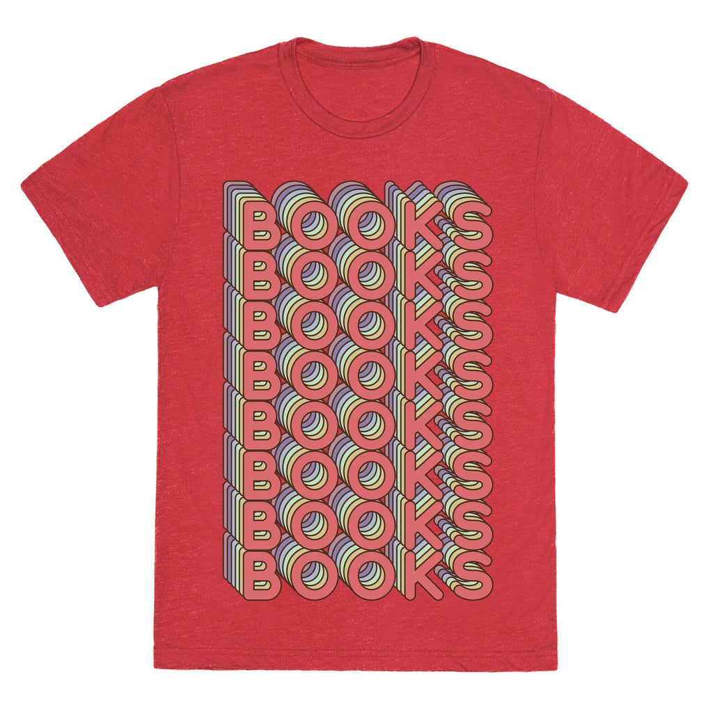 Books Retro Rainbow  Unisex Triblend Tee Style001 Hoodie, Sweatshirt | PureTeeCo.com (Image 3)