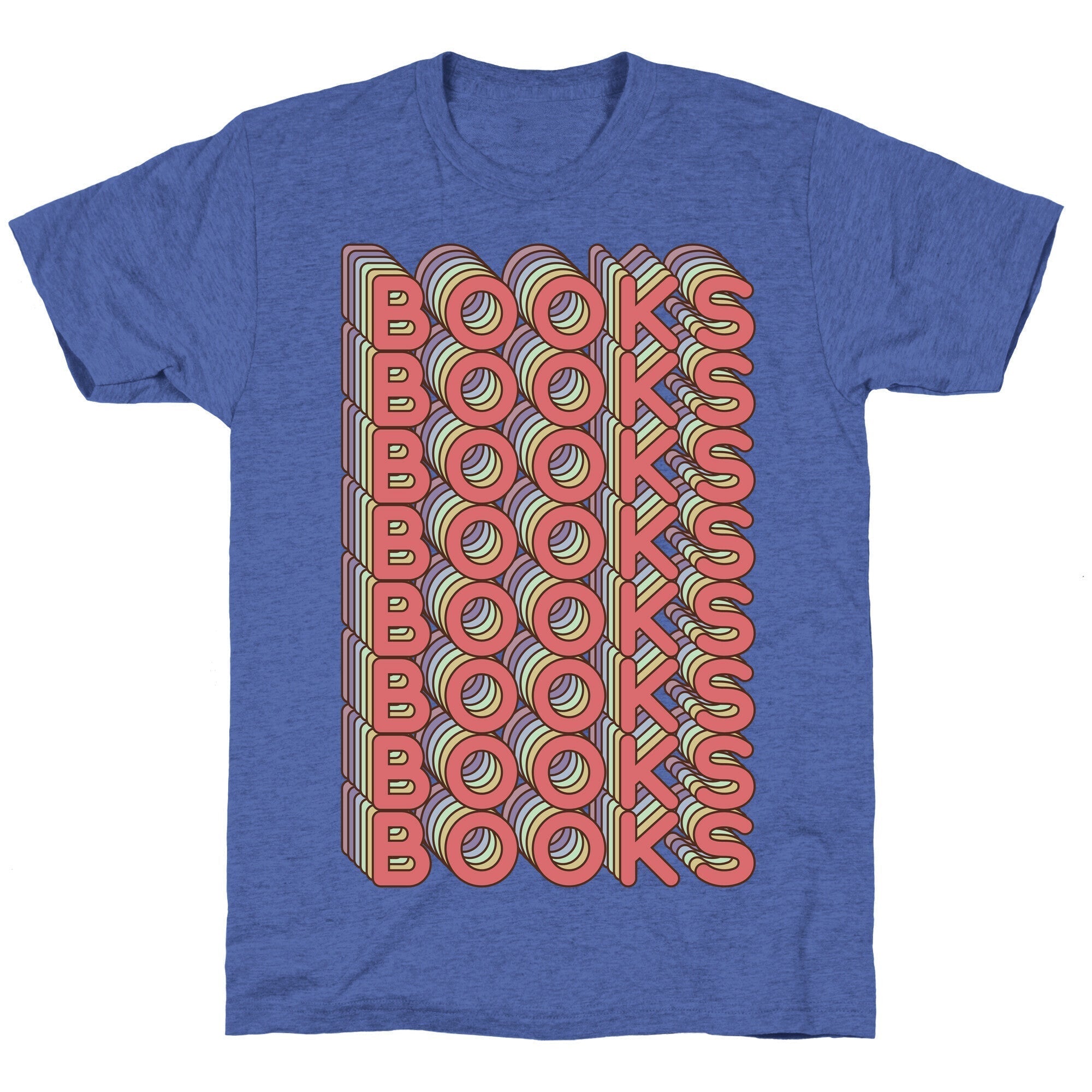 Books Retro Rainbow  Unisex Triblend Tee Style001 Hoodie, Sweatshirt | PureTeeCo.com (Image 4)