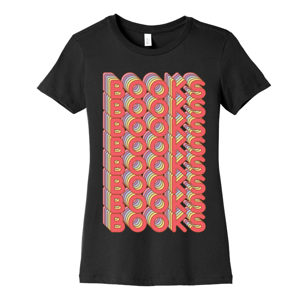 Books Retro Rainbow  Women's Cotton Tee Hoodie, Sweatshirt | PureTeeCo.com (Image 5)