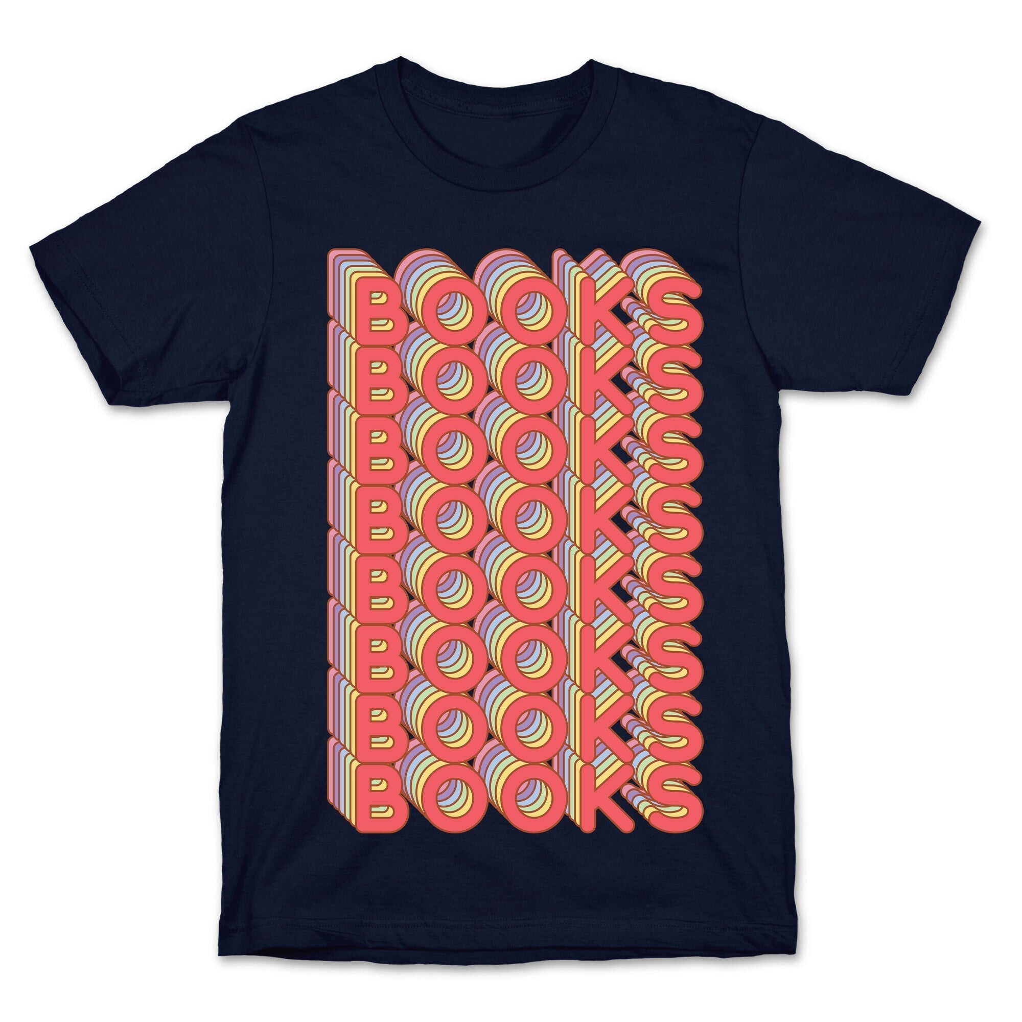 Books Retro Rainbow  T-Shirt Style001 Hoodie, Sweatshirt | PureTeeCo.com (Image 4)
