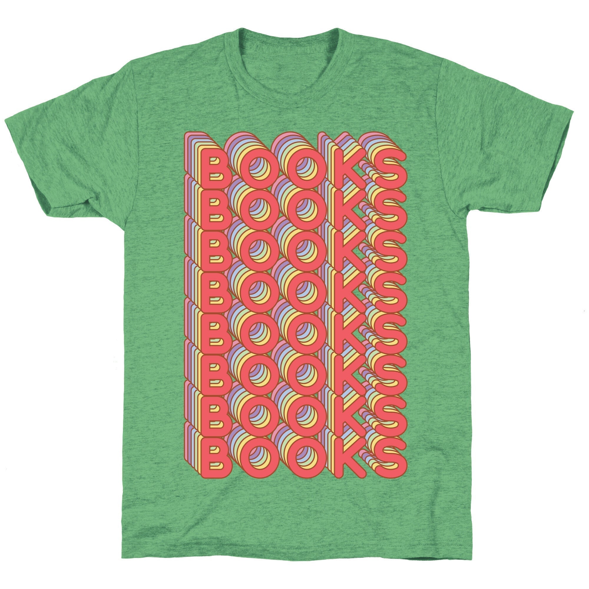 Books Retro Rainbow  Unisex Triblend Tee Hoodie, Sweatshirt | PureTeeCo.com (Image 2)