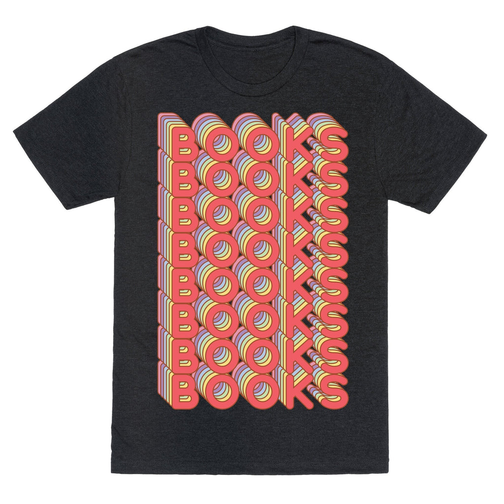 Books Retro Rainbow  Unisex Triblend Tee Hoodie, Sweatshirt | PureTeeCo.com (Image 1)
