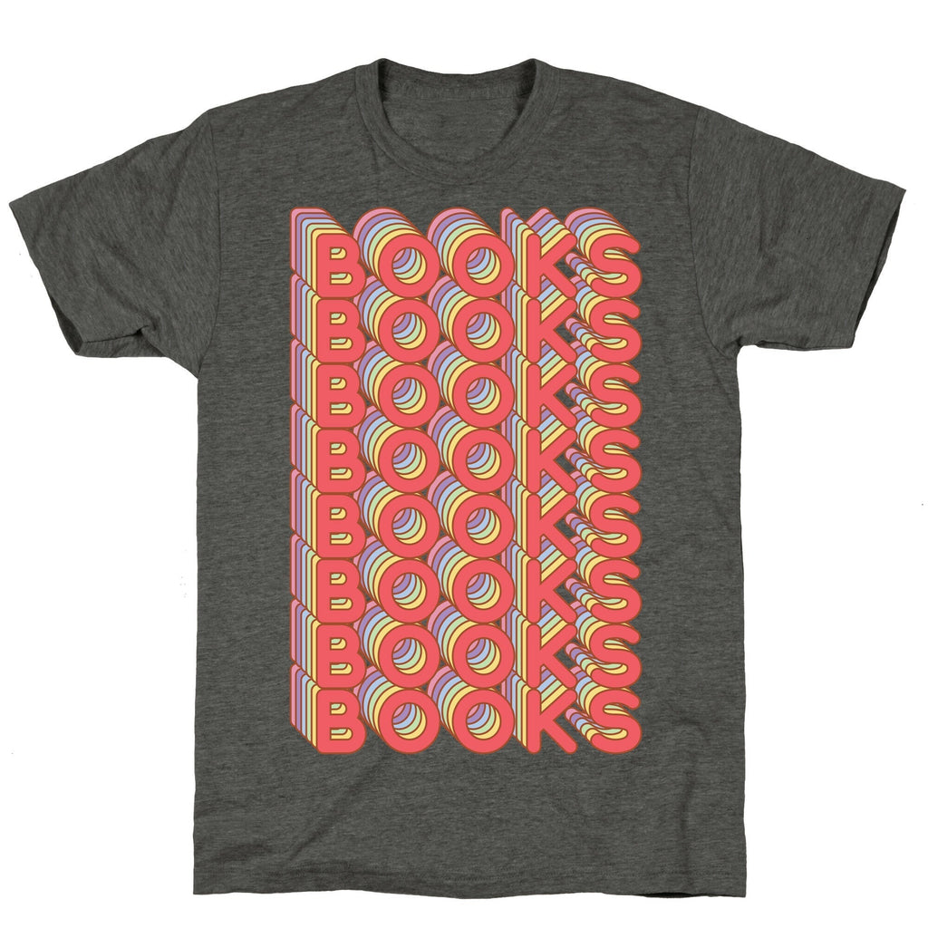 Books Retro Rainbow  Unisex Triblend Tee Hoodie, Sweatshirt | PureTeeCo.com (Image 3)
