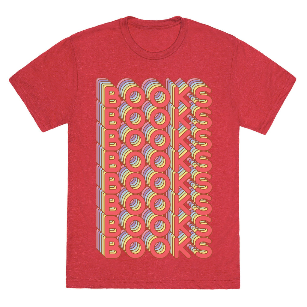 Books Retro Rainbow  Unisex Triblend Tee Hoodie, Sweatshirt | PureTeeCo.com (Image 4)