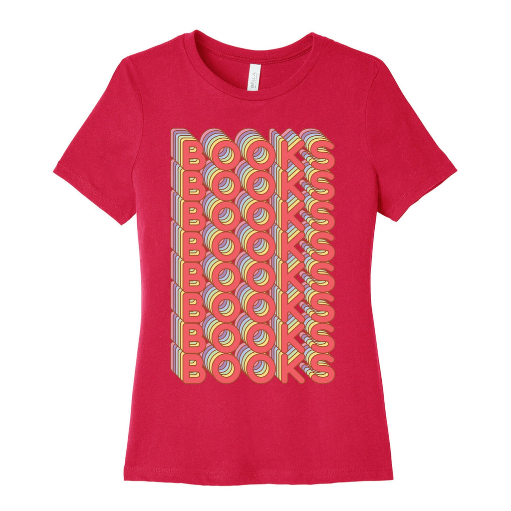Books Retro Rainbow  Women's Cotton Tee Hoodie, Sweatshirt | PureTeeCo.com (Image 2)