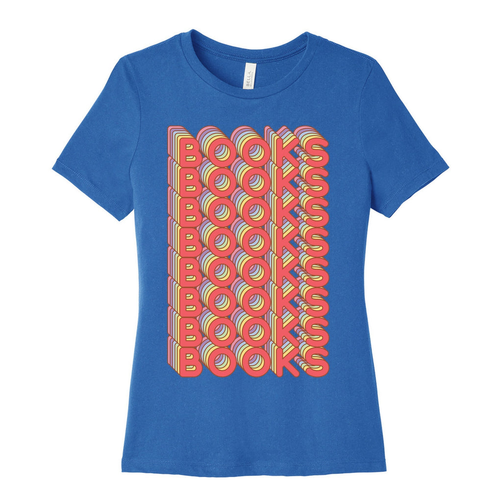 Books Retro Rainbow  Women's Cotton Tee Hoodie, Sweatshirt | PureTeeCo.com (Image 3)