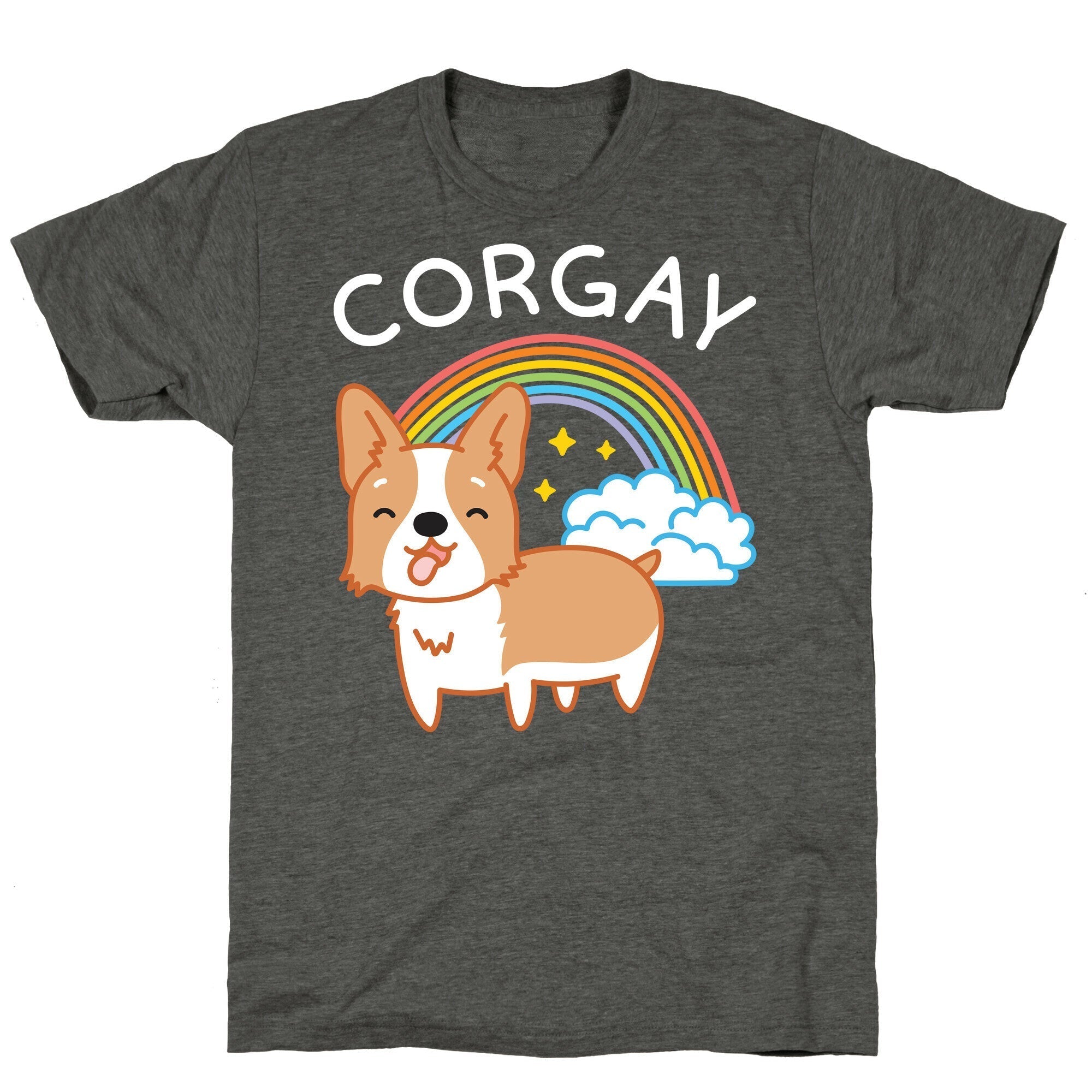 Corgay Gay Corgi  Unisex Triblend Tee Hoodie, Sweatshirt | PureTeeCo.com (Image 3)