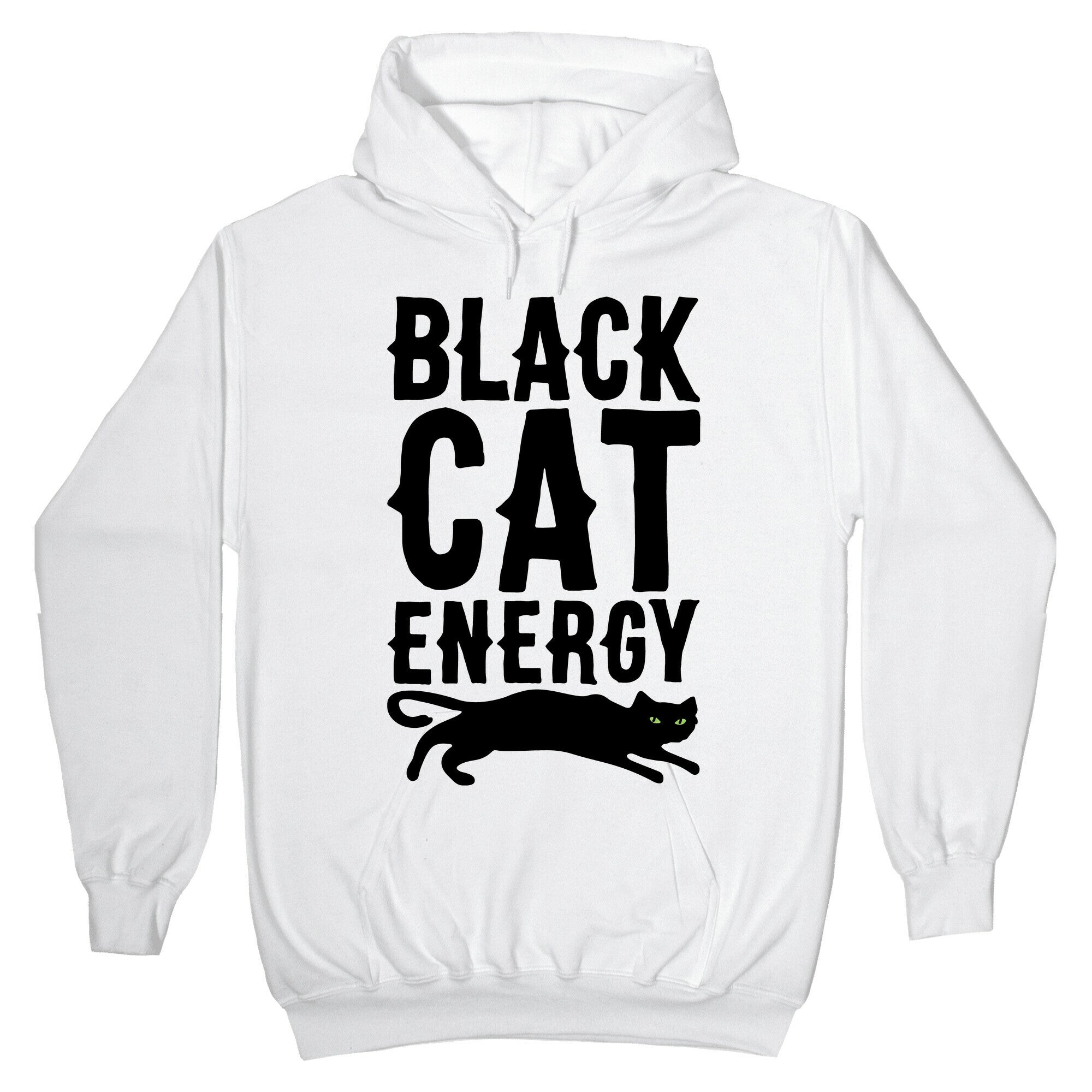Black Cat Energy Parody Hoodie T-Shirts, Sweatshirt | PureTeeCo.com
