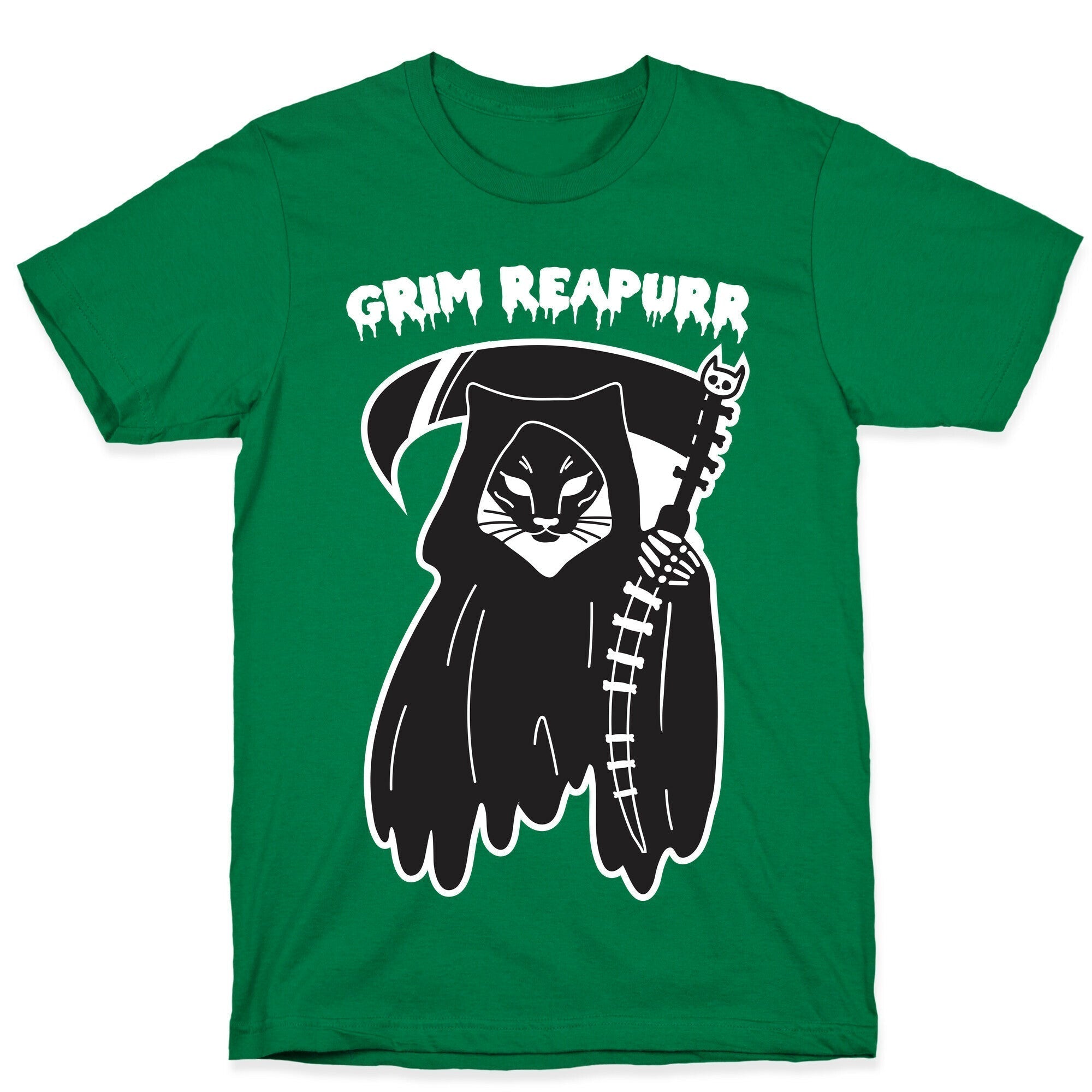 Grim Reapurr Cat T-Shirt Hoodie, Sweatshirt | PureTeeCo.com (Image 3)