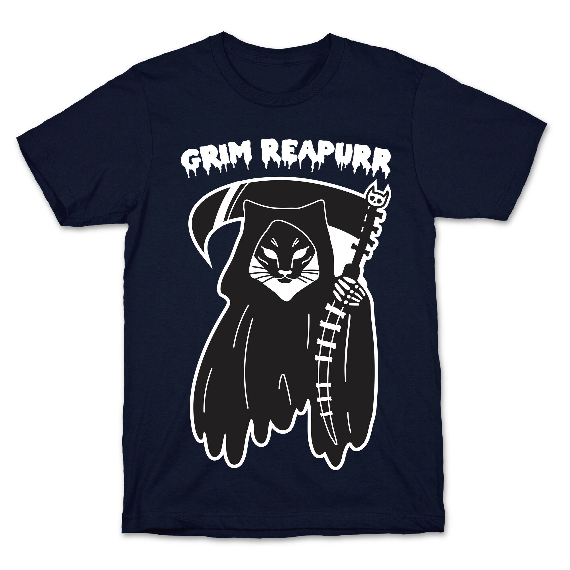 Grim Reapurr Cat T-Shirt Hoodie, Sweatshirt | PureTeeCo.com (Image 4)