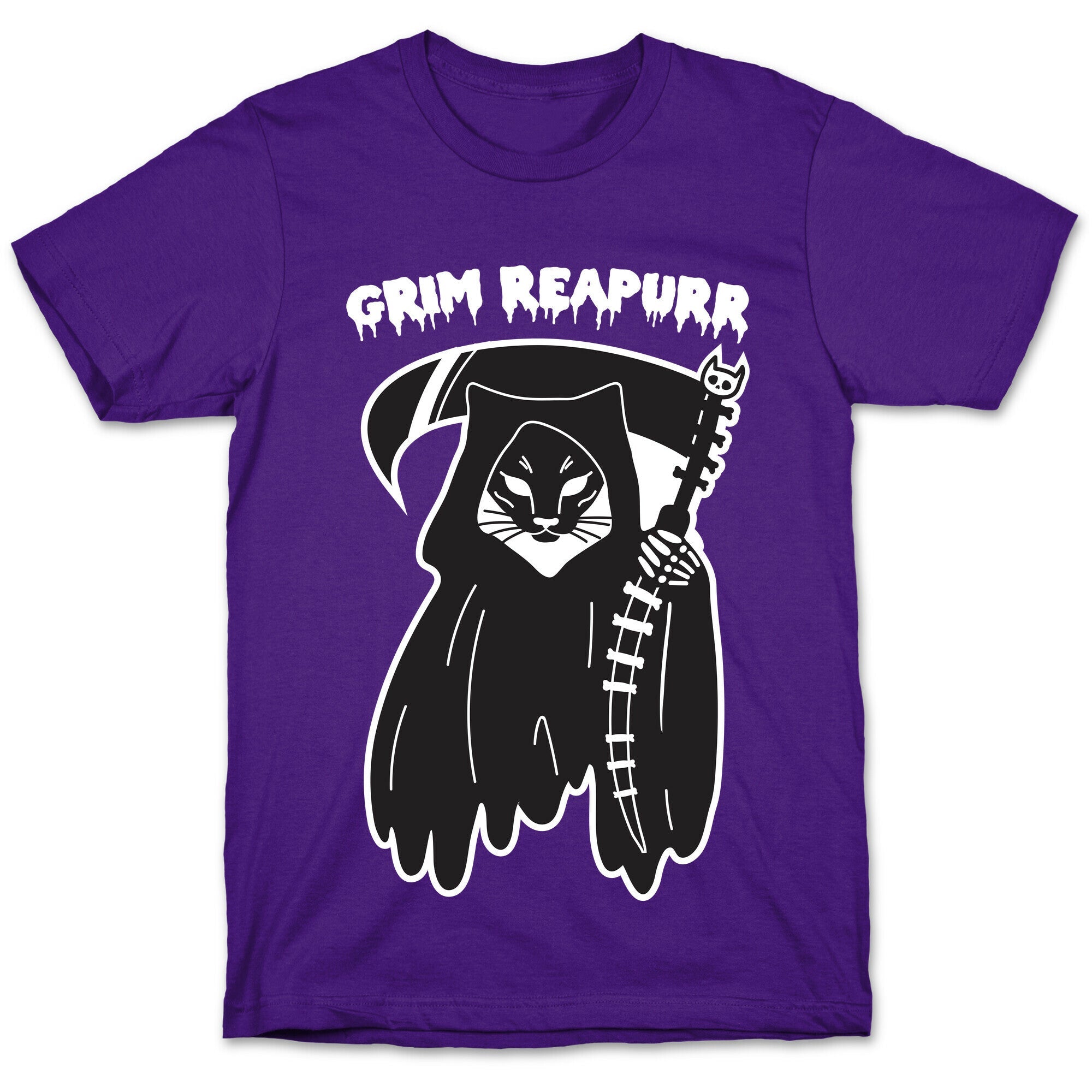 Grim Reapurr Cat T-Shirt Hoodie, Sweatshirt | PureTeeCo.com (Image 5)