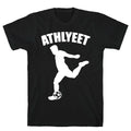 Athlyeet Soccer White Print T-Shirt Hoodie, Sweatshirt | PureTeeCo.com (Image 1)