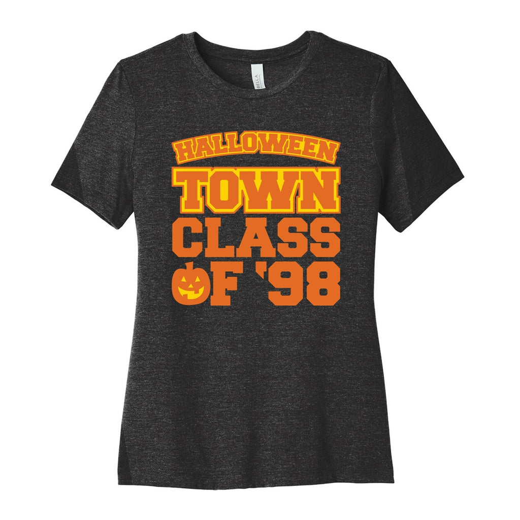 Halloween Town Class of '98 Parody White Print Women's Cotton Tee Hoodie, Sweatshirt | PureTeeCo.com (Image 1)