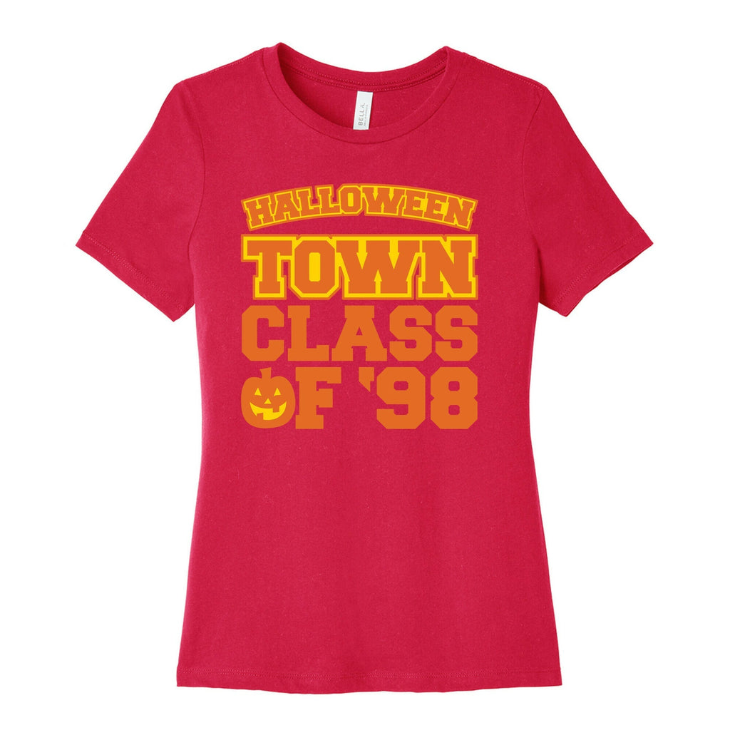 Halloween Town Class of '98 Parody White Print Women's Cotton Tee Hoodie, Sweatshirt | PureTeeCo.com (Image 2)