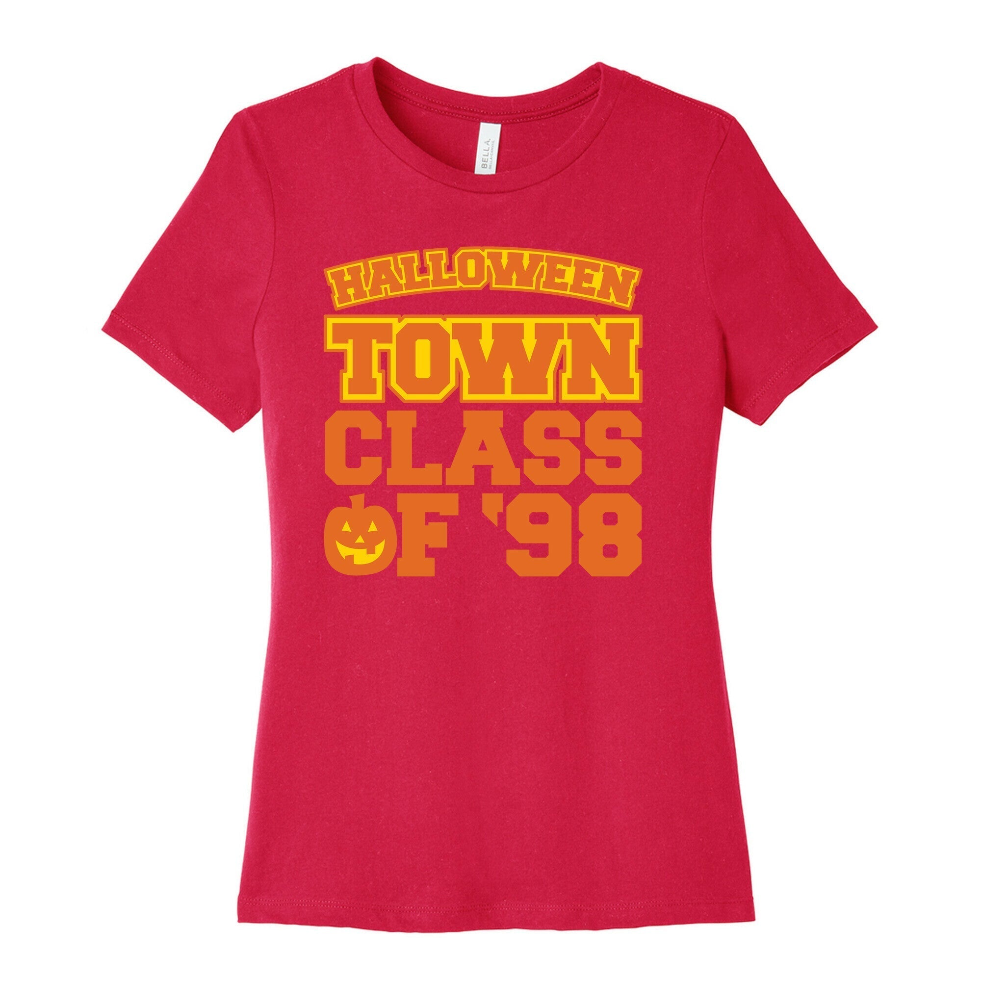 Halloween Town Class of '98 Parody White Print Women's Cotton Tee Hoodie, Sweatshirt | PureTeeCo.com (Image 2)