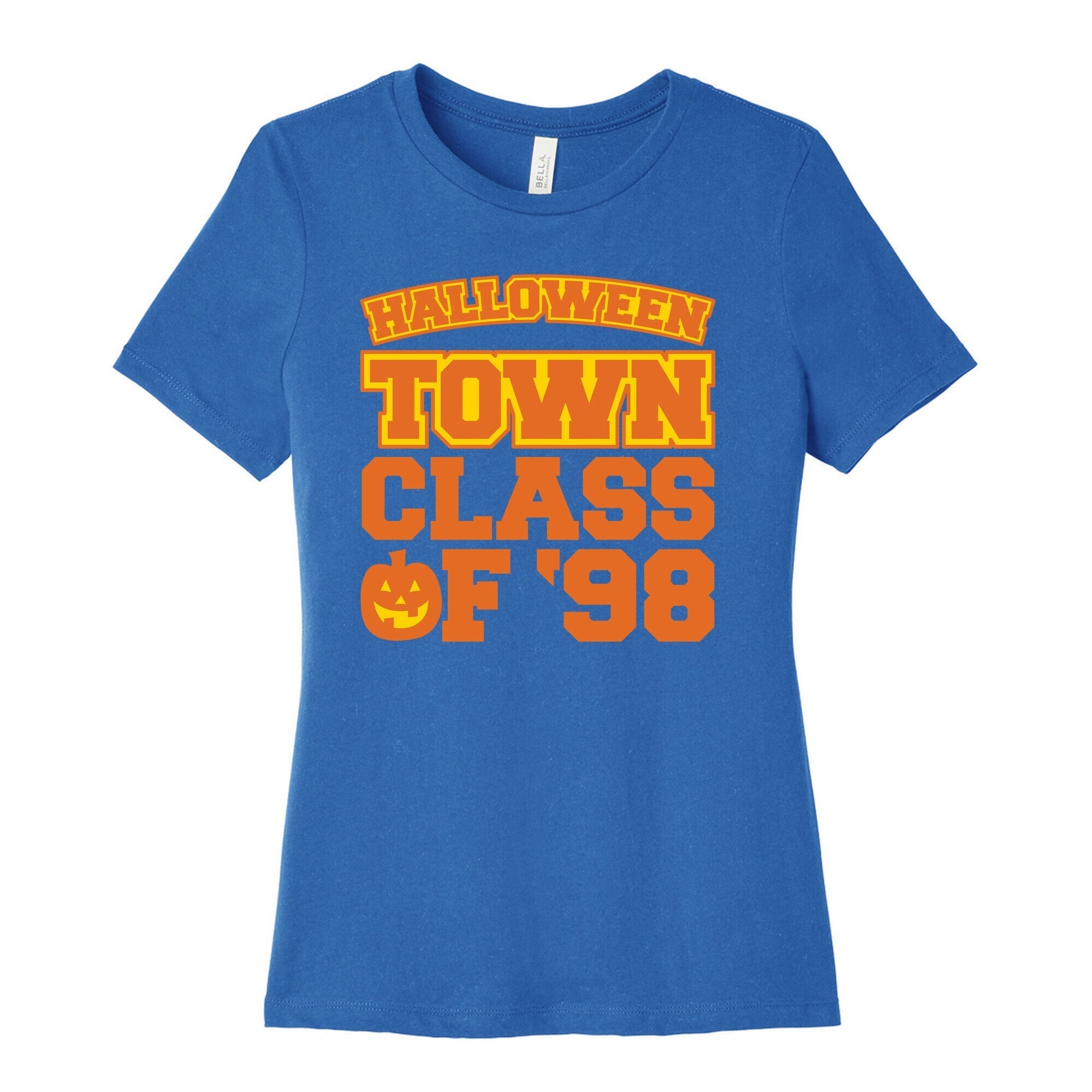 Halloween Town Class of '98 Parody White Print Women's Cotton Tee Hoodie, Sweatshirt | PureTeeCo.com (Image 3)