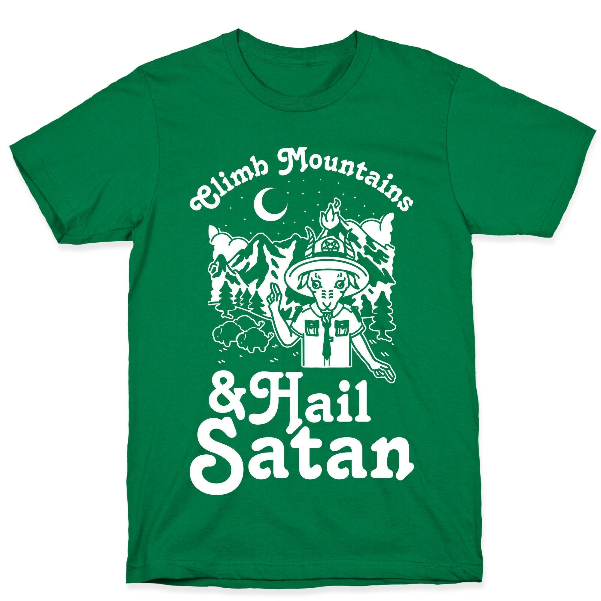 Climb Mountains and Hail Satan T-Shirt Hoodie, Sweatshirt | PureTeeCo.com (Image 3)