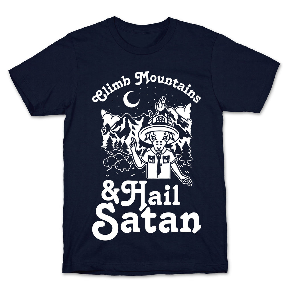Climb Mountains and Hail Satan T-Shirt Hoodie, Sweatshirt | PureTeeCo.com (Image 4)