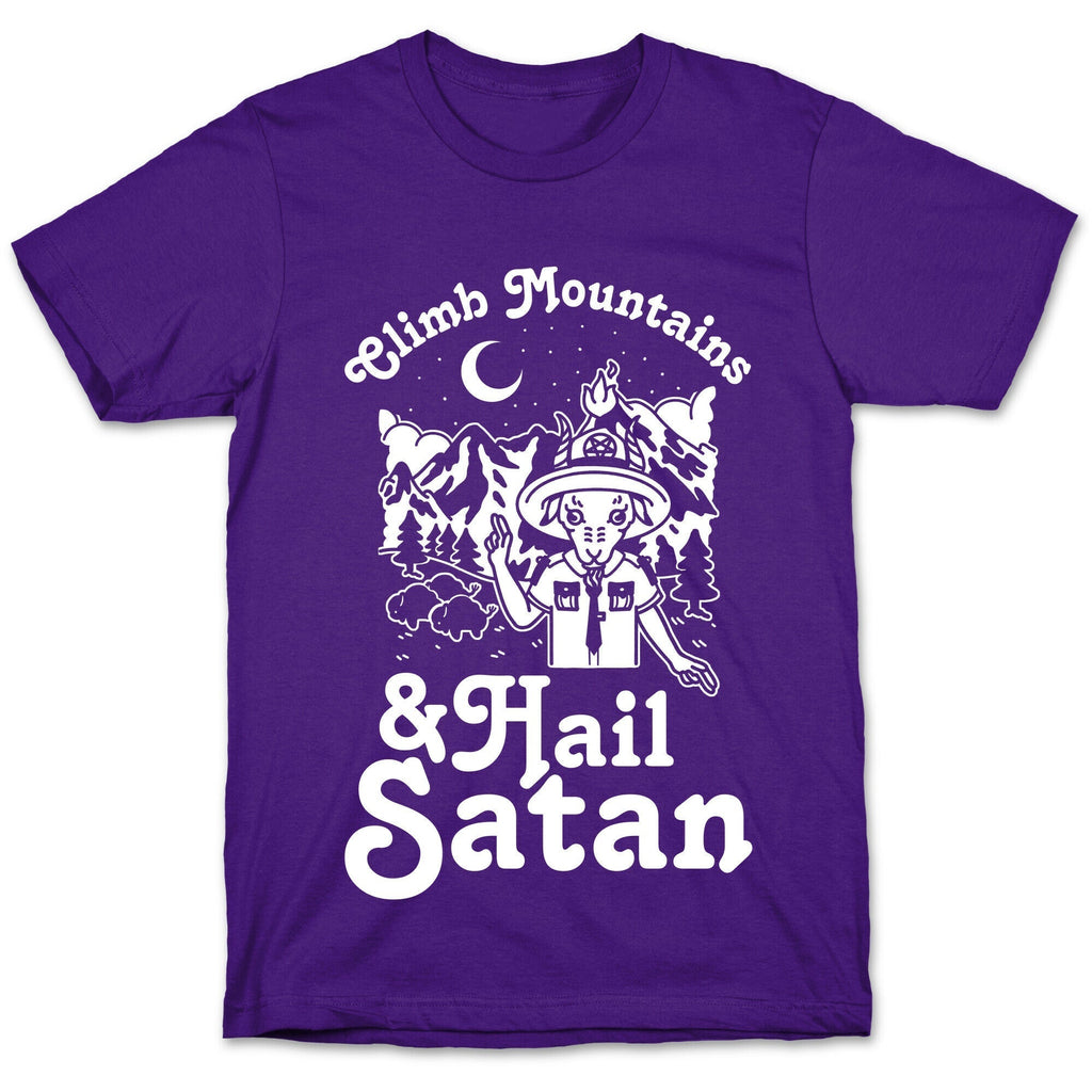 Climb Mountains and Hail Satan T-Shirt Hoodie, Sweatshirt | PureTeeCo.com (Image 5)