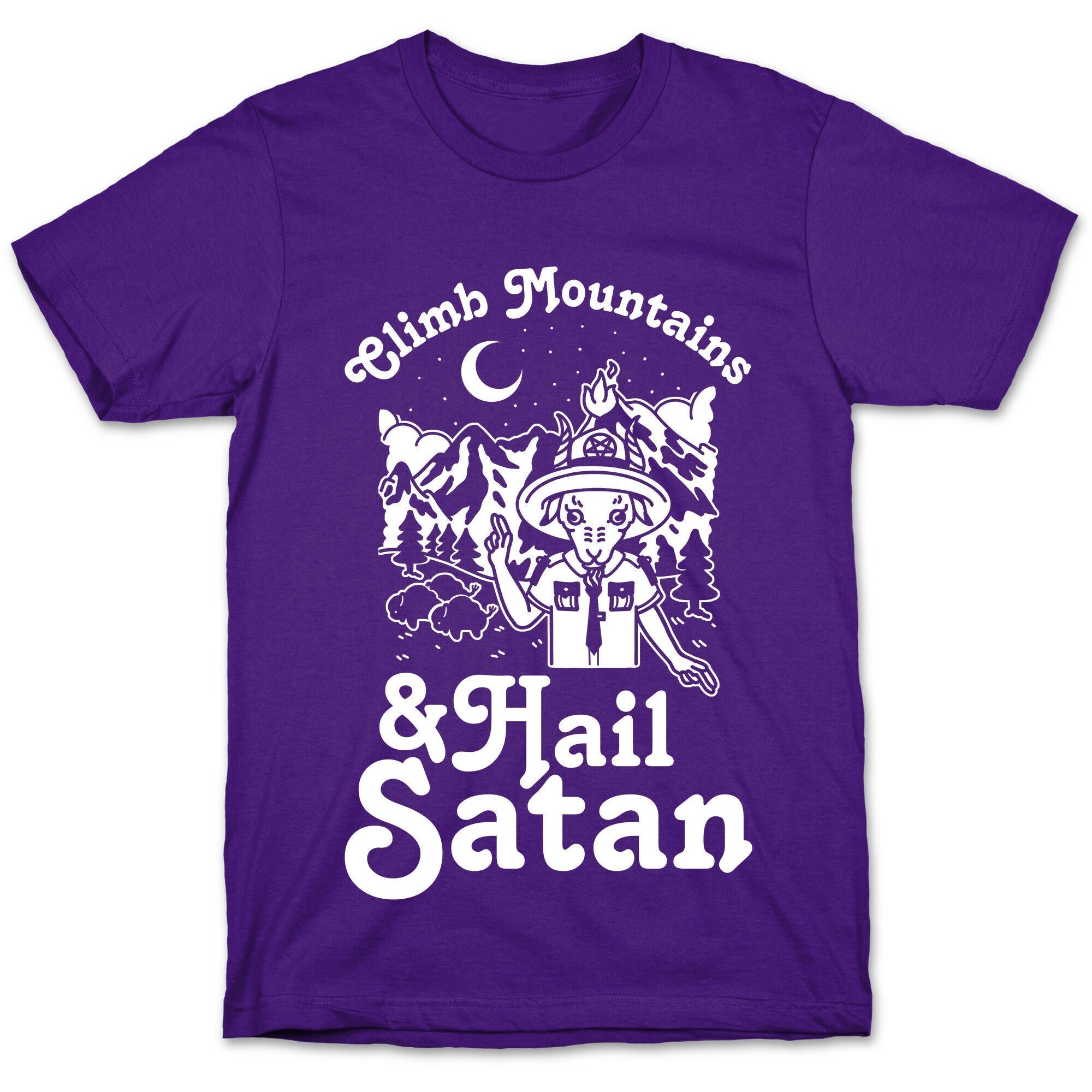 Climb Mountains and Hail Satan T-Shirt Hoodie, Sweatshirt | PureTeeCo.com (Image 5)