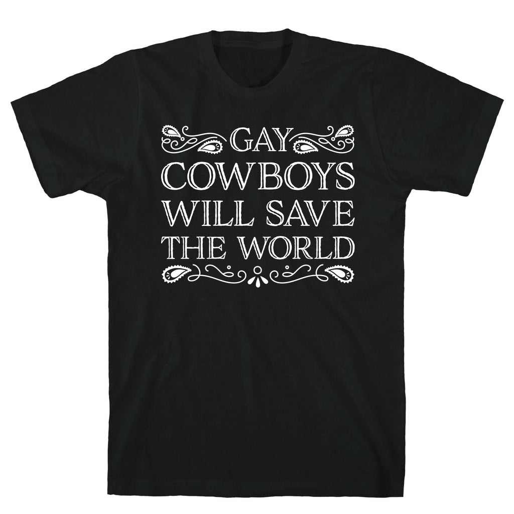 Gay Cowboys Will Save The World T-Shirt Hoodie, Sweatshirt | PureTeeCo.com (Image 1)