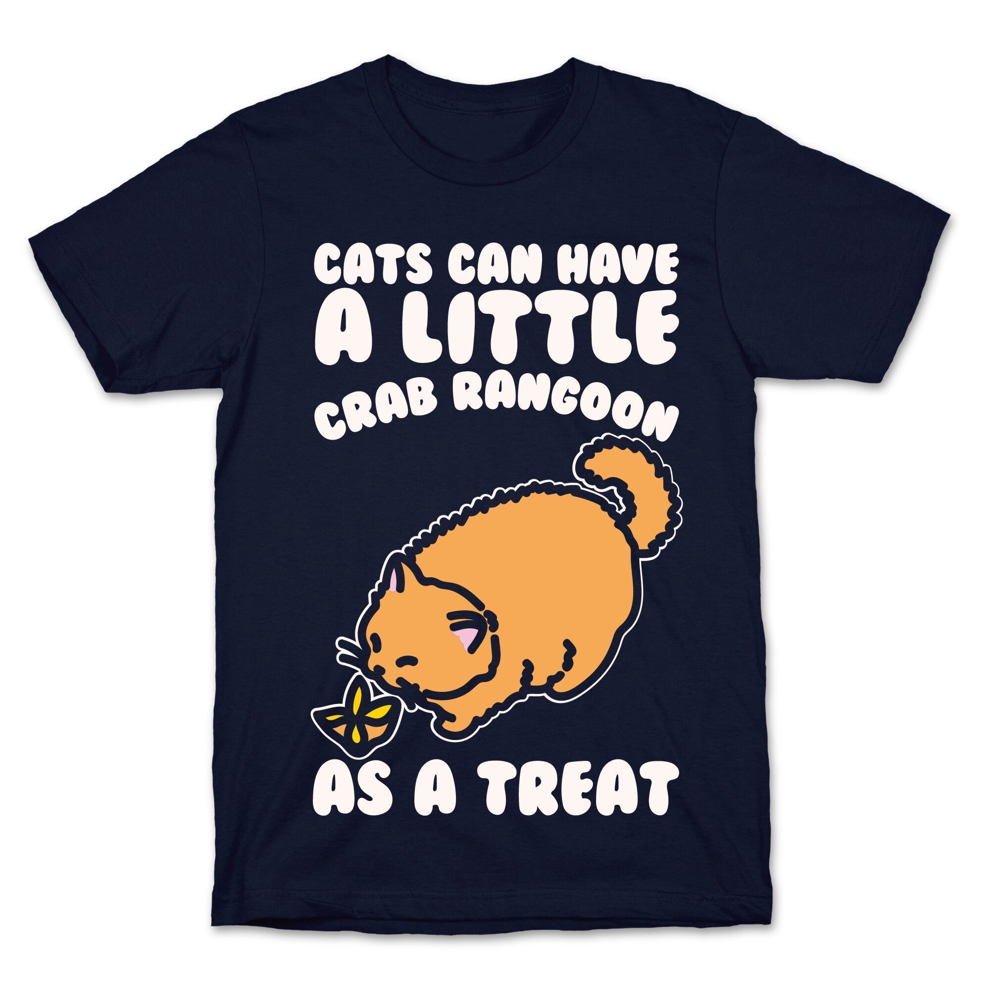 Cats Can Have A Little Crab Rangoon As A Treat White Print T-Shirt Hoodie, Sweatshirt | PureTeeCo.com (Image 4)