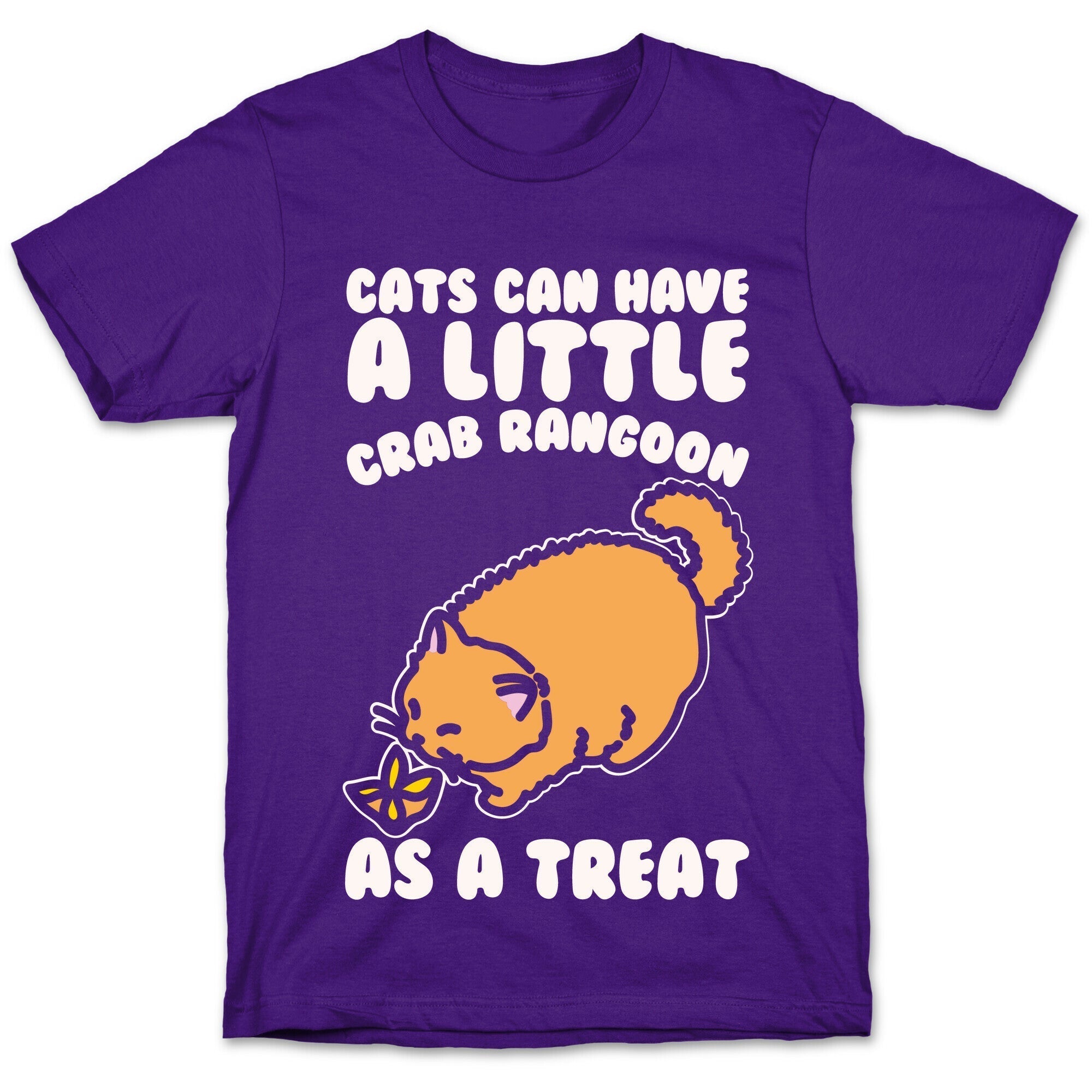 Cats Can Have A Little Crab Rangoon As A Treat White Print T-Shirt Hoodie, Sweatshirt | PureTeeCo.com (Image 5)