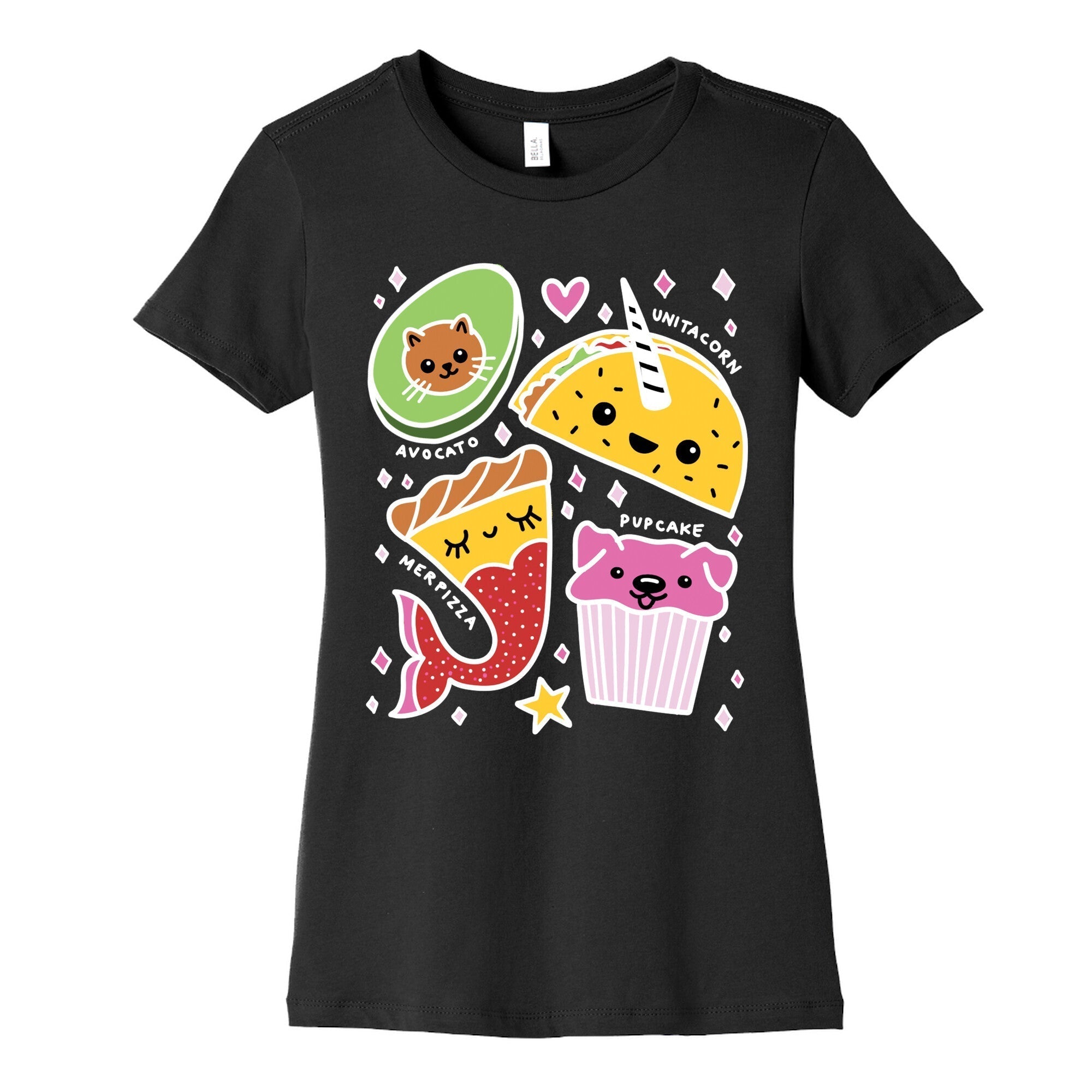 Cute Food Mashups Women's Cotton Tee Hoodie, Sweatshirt | PureTeeCo.com (Image 5)