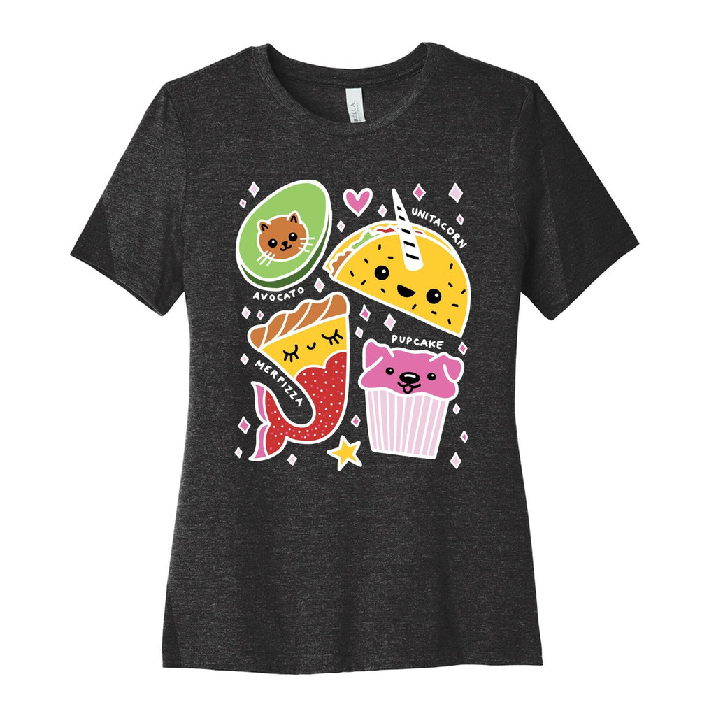 Cute Food Mashups Women's Cotton Tee Hoodie, Sweatshirt | PureTeeCo.com (Image 1)